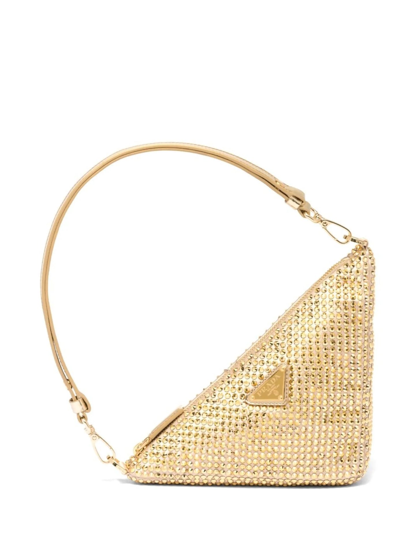 Prada Triangle crystal-embellished shoulder bag