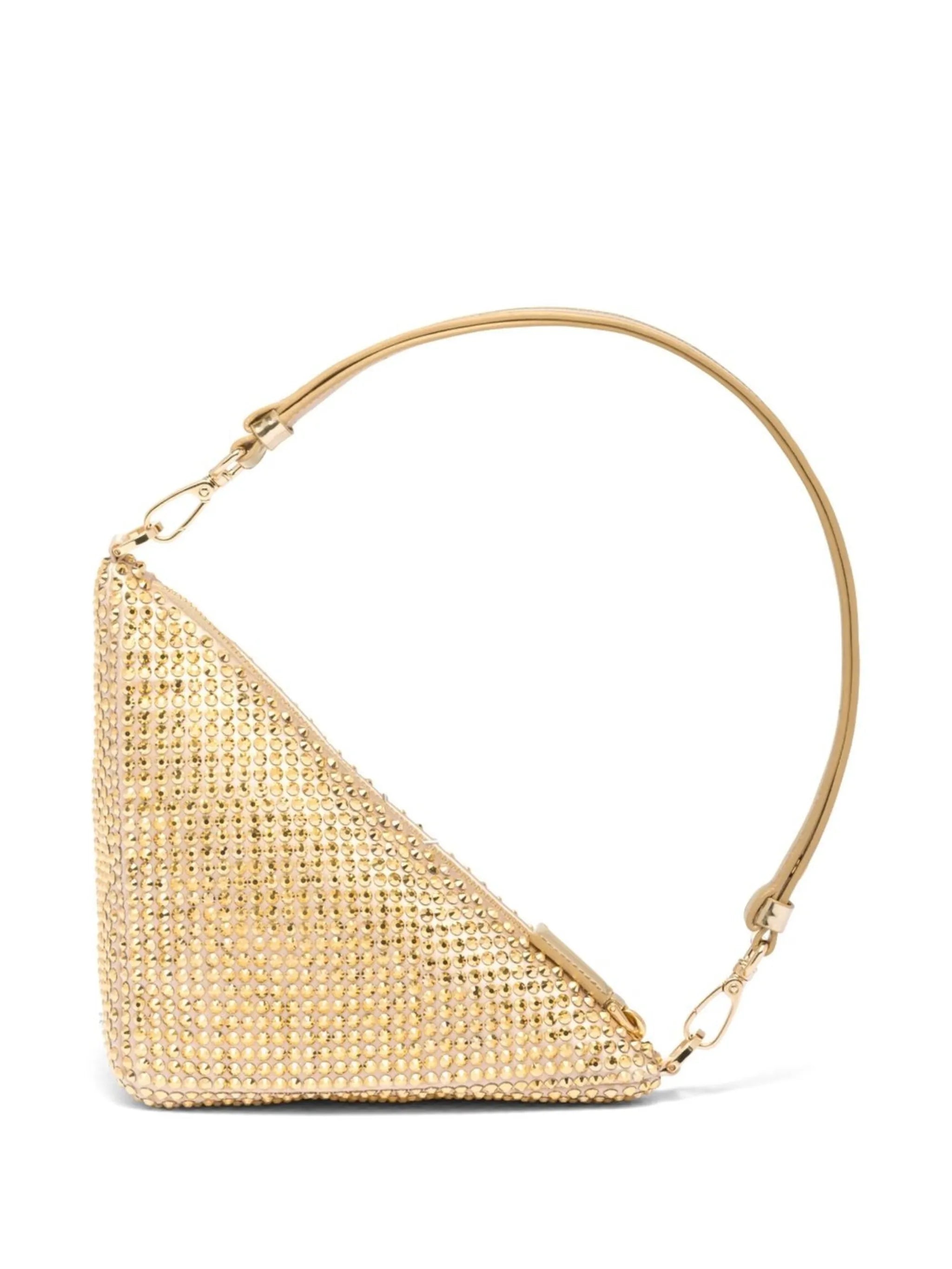 Prada Triangle crystal-embellished shoulder bag
