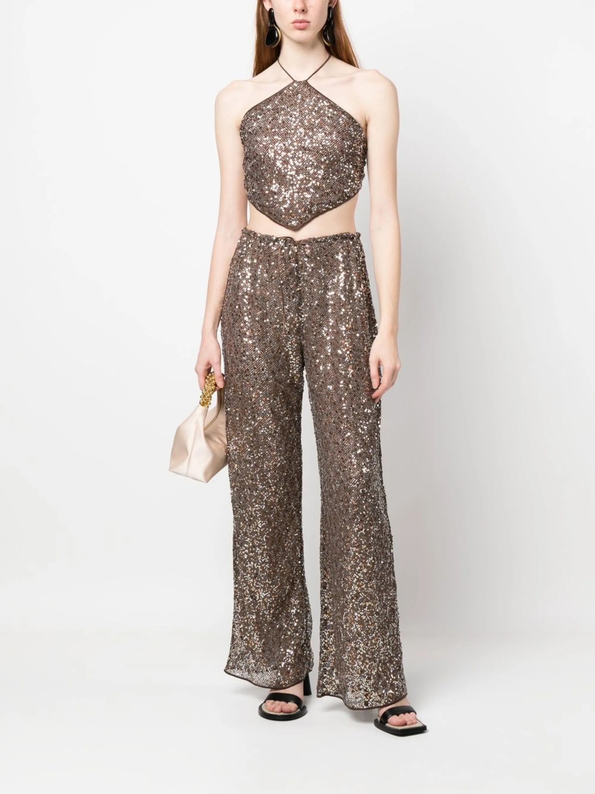 sequin crop top