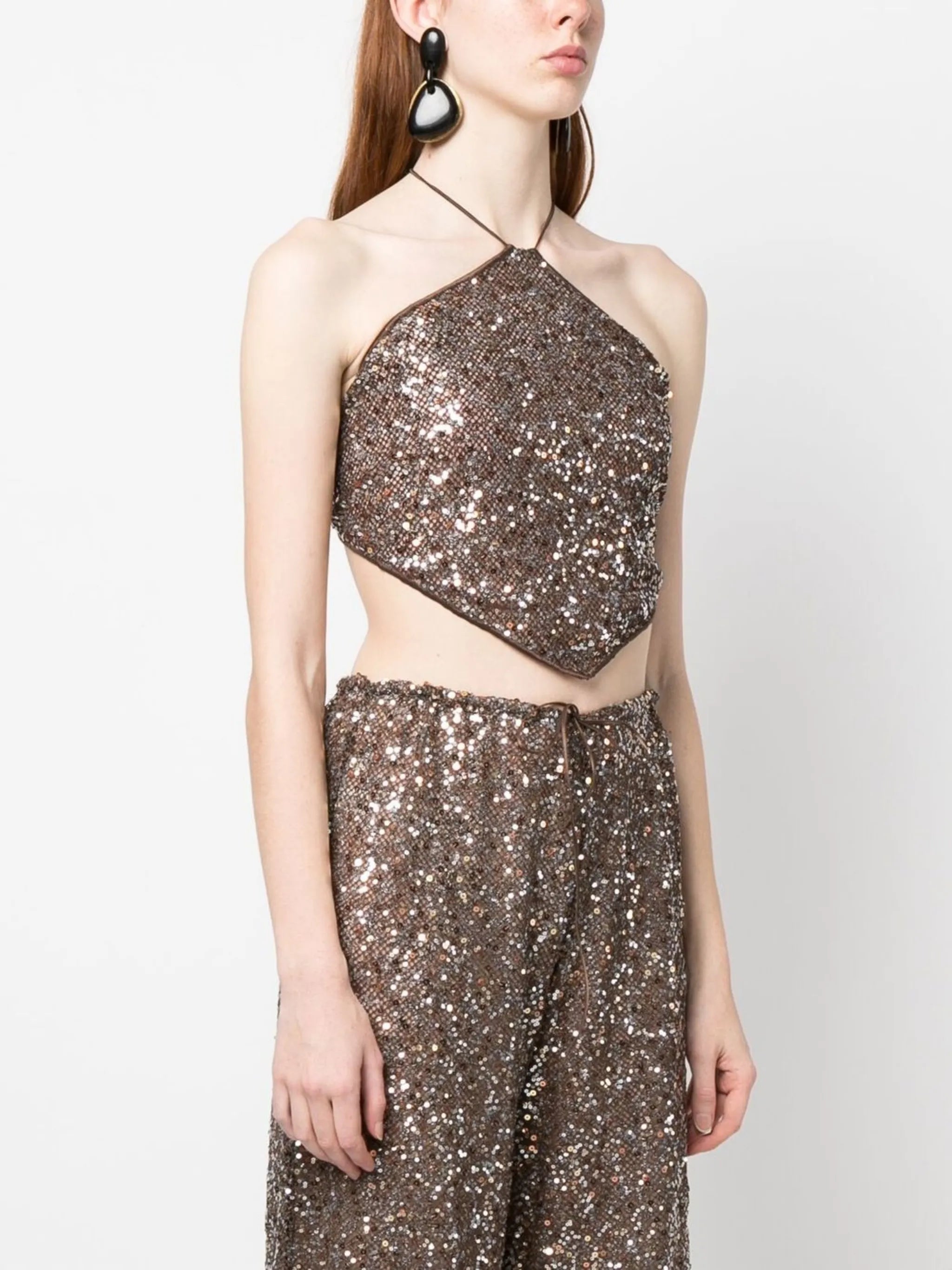 sequin crop top