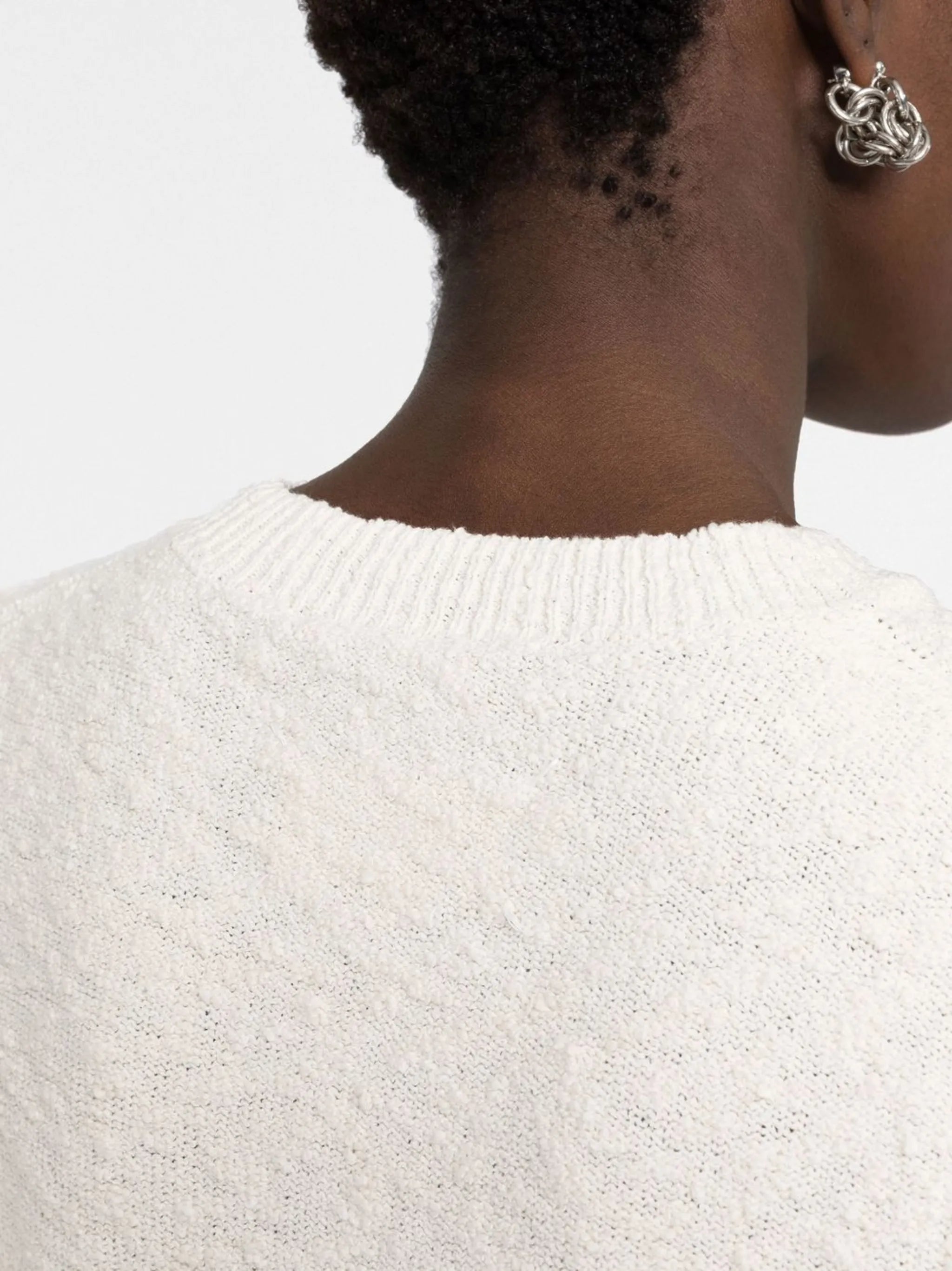 Nostalgic bouclé-knit jumper
