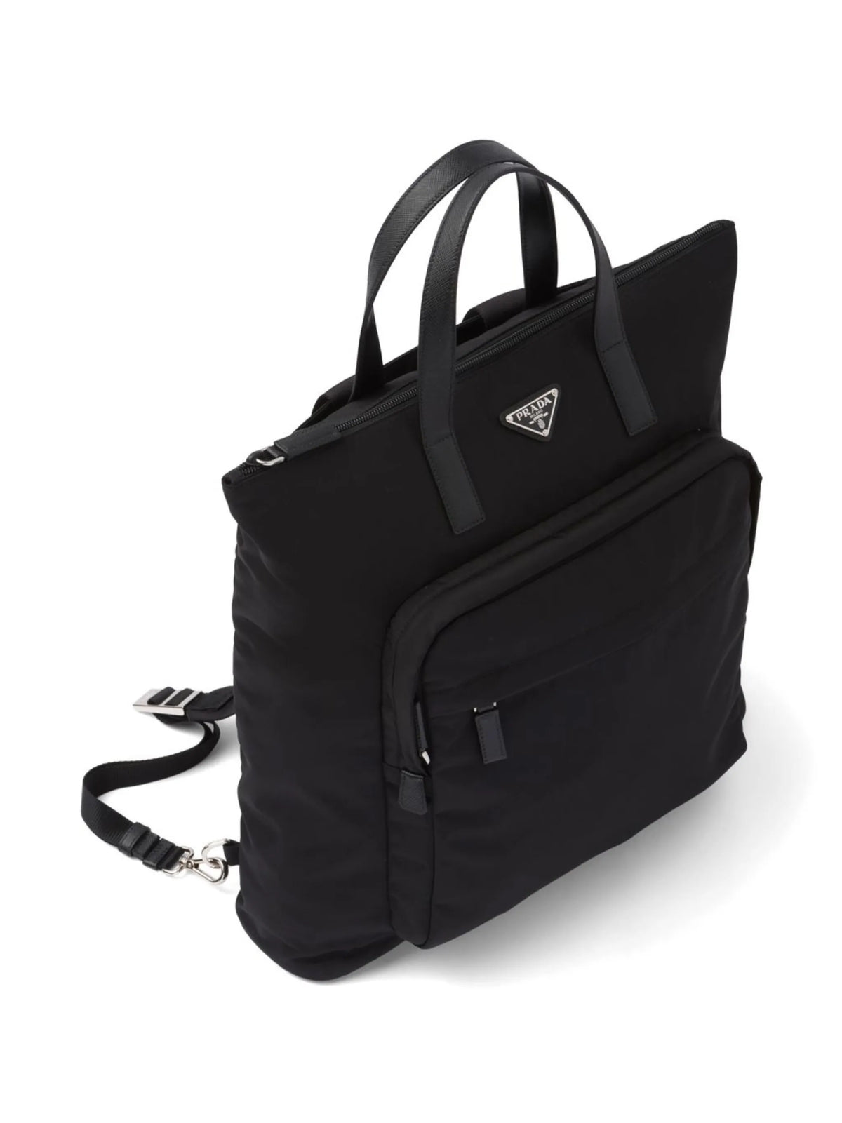 Re-Nylon logo-plaque tote bag