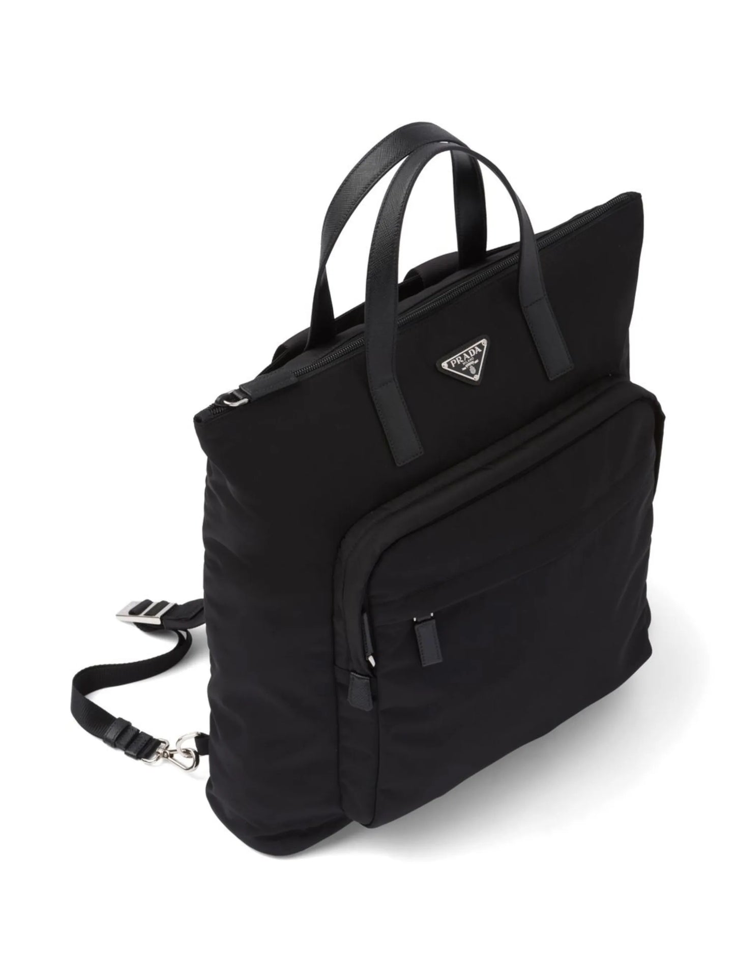 Re-Nylon logo-plaque tote bag