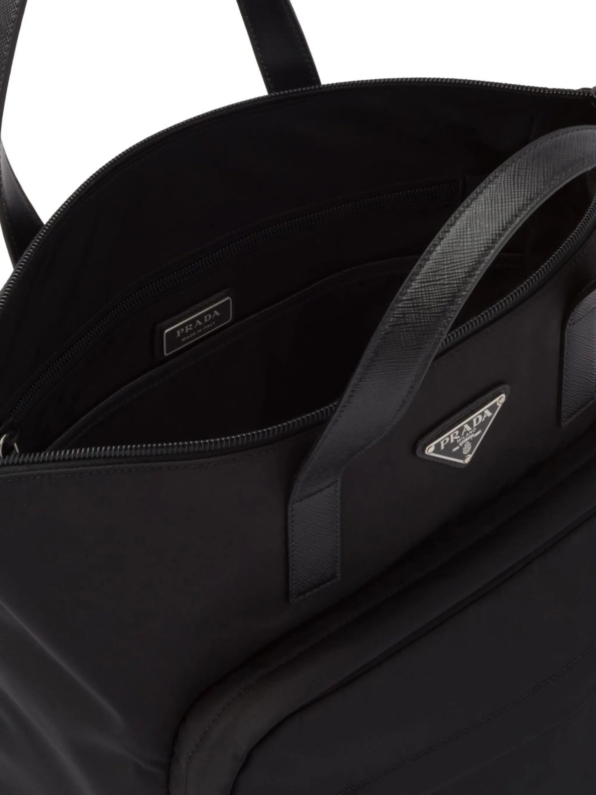 Re-Nylon logo-plaque tote bag