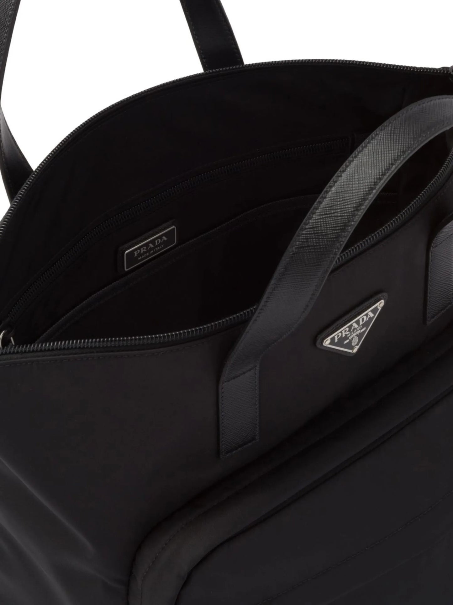 Re-Nylon logo-plaque tote bag