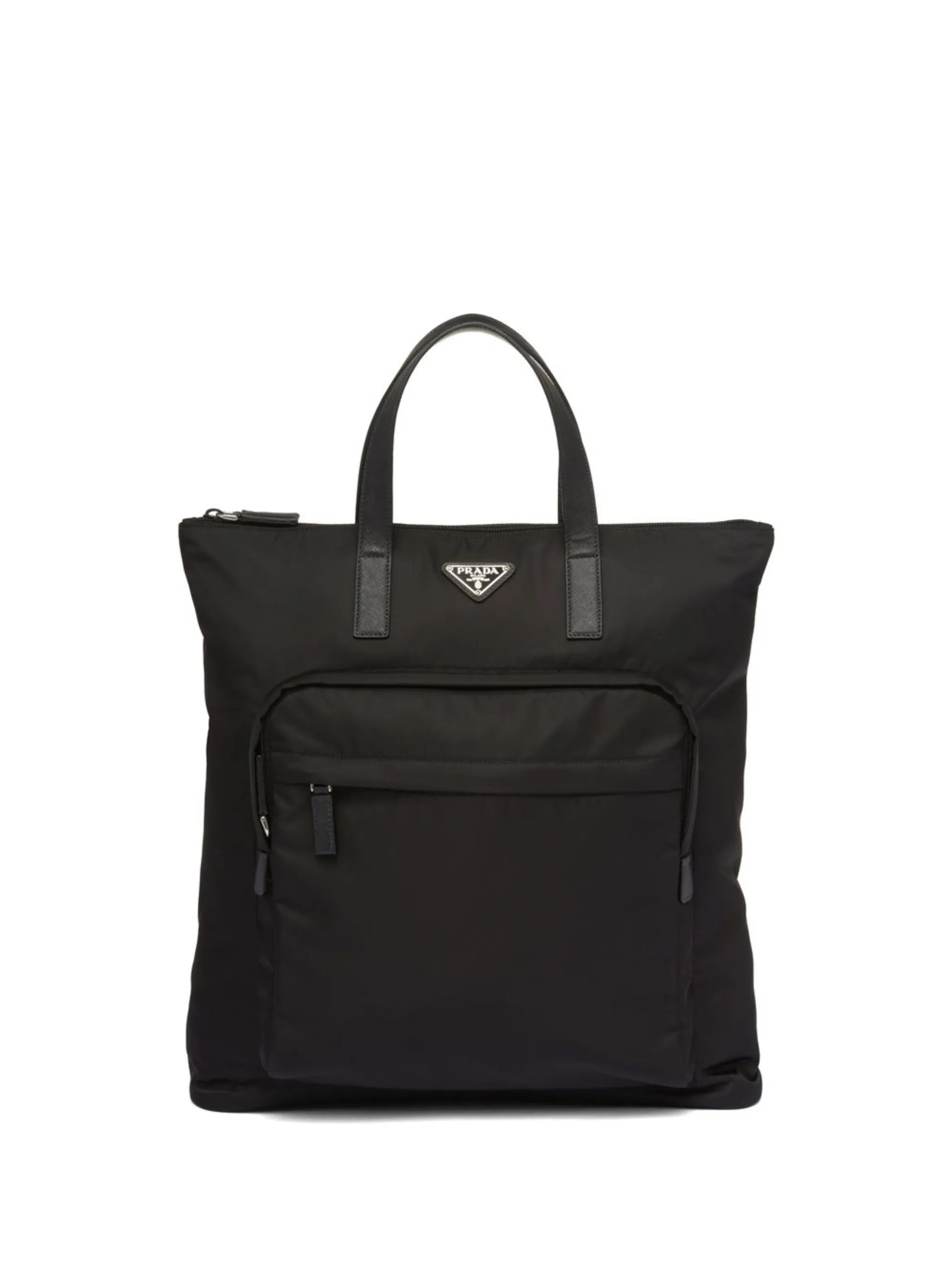Re-Nylon logo-plaque tote bag