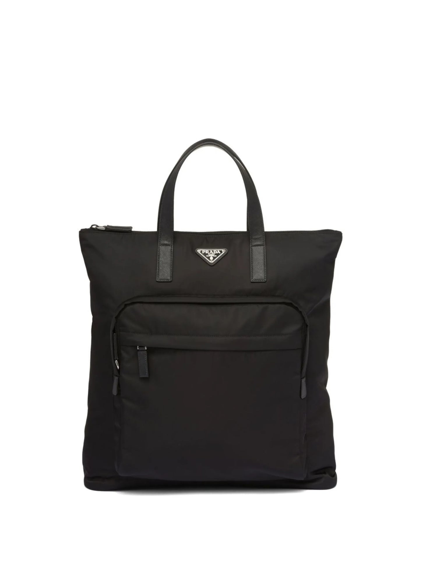 Re-Nylon logo-plaque tote bag