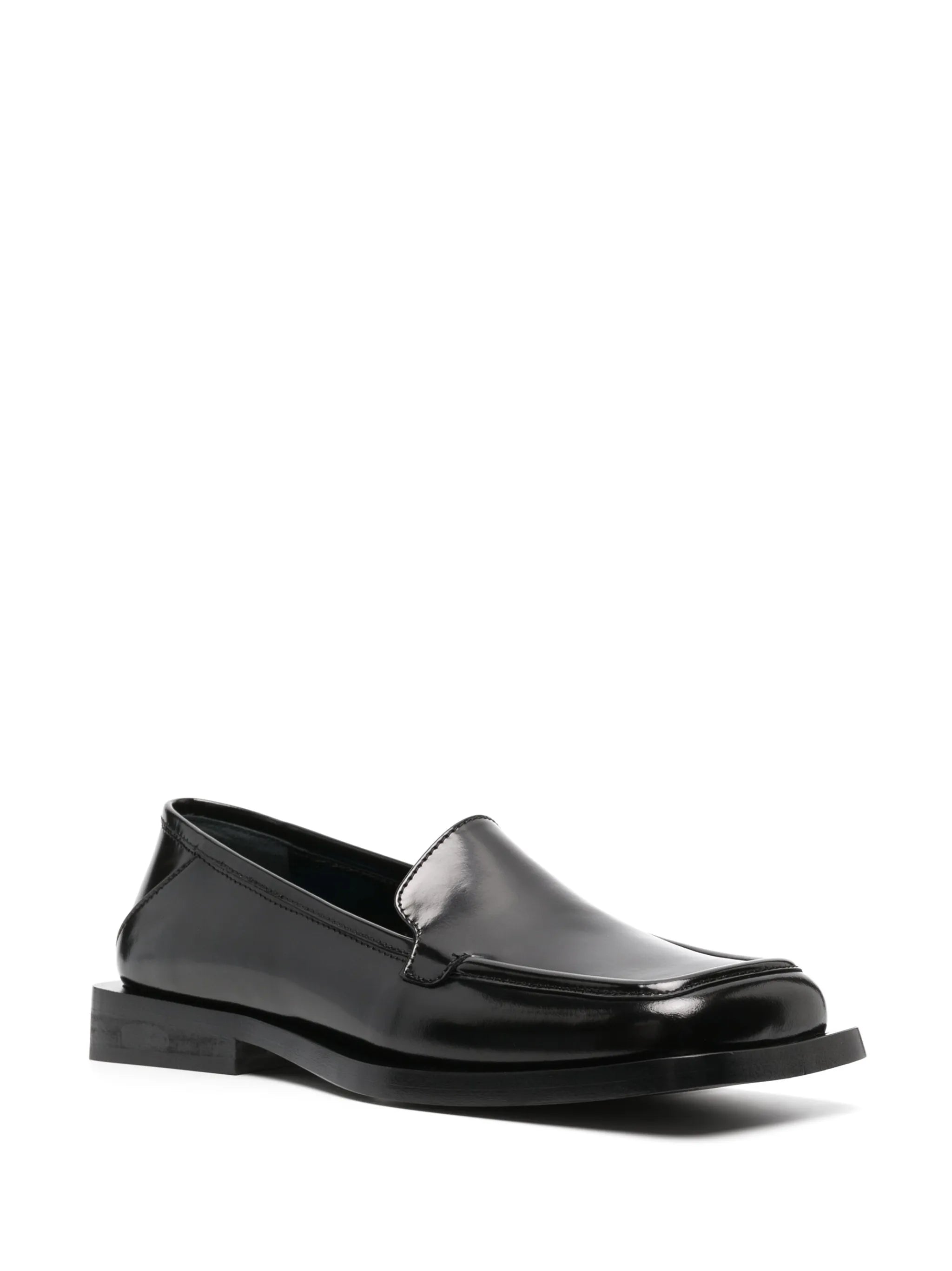 Micol asymmetric-toe leather loafers