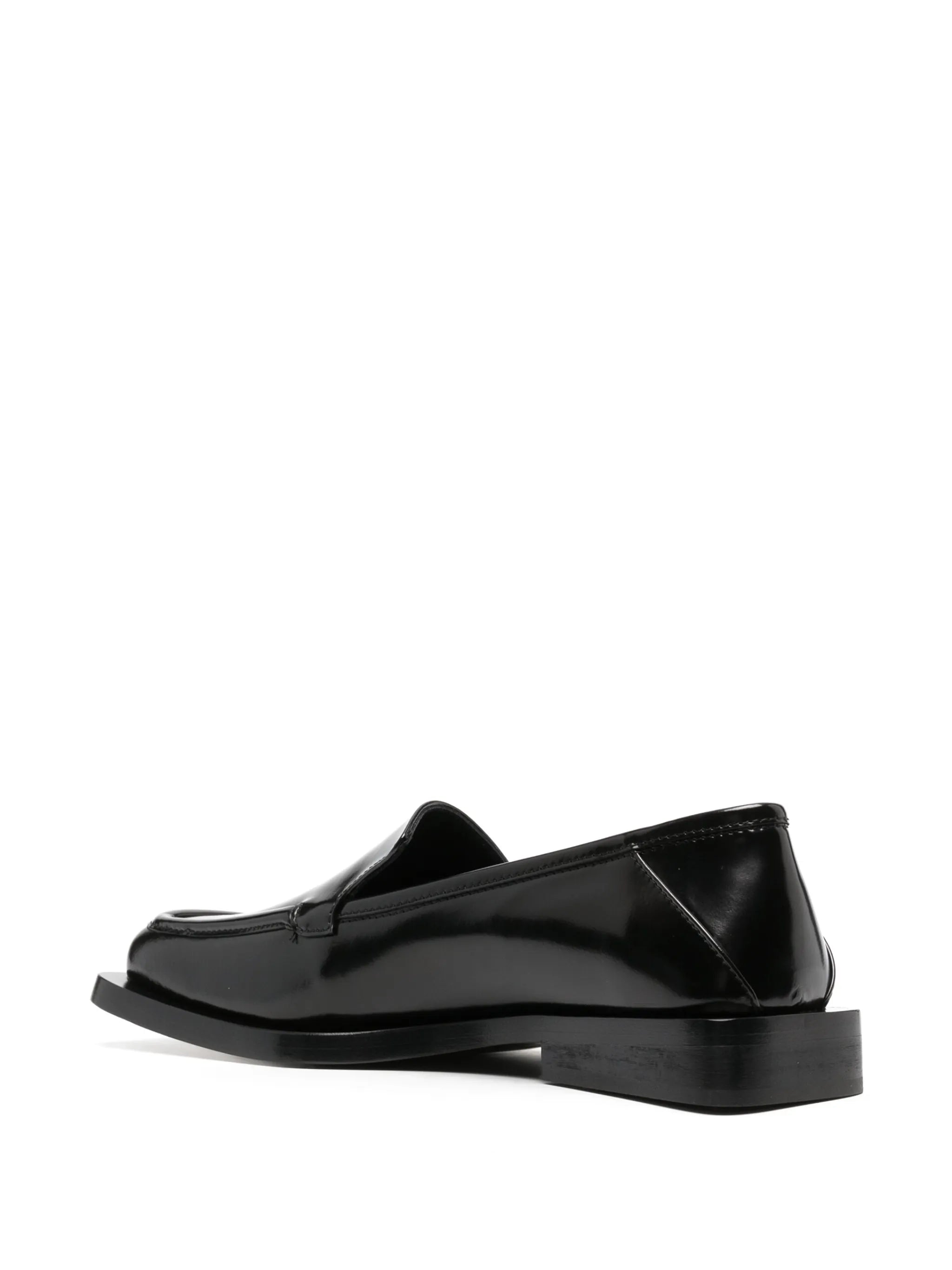 Micol asymmetric-toe leather loafers