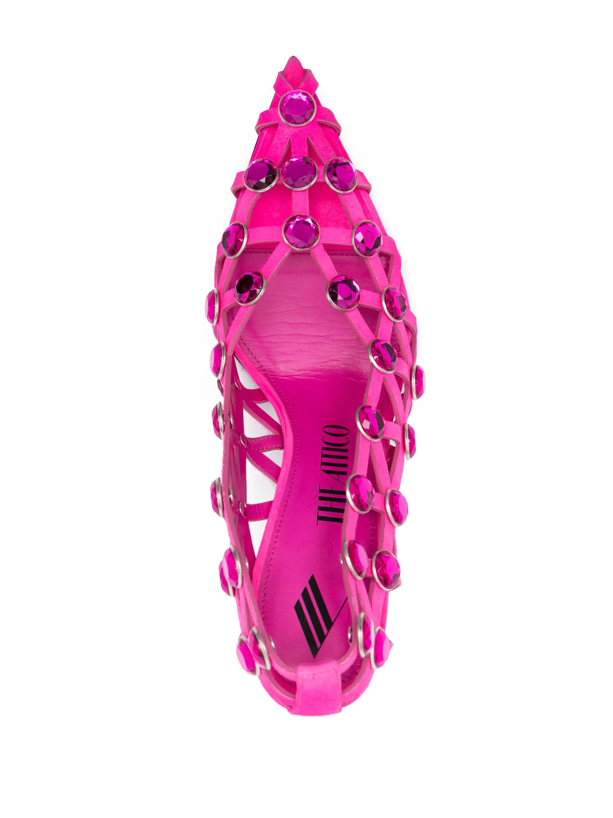 Grid 105mm rhinestone-embellished pumpss