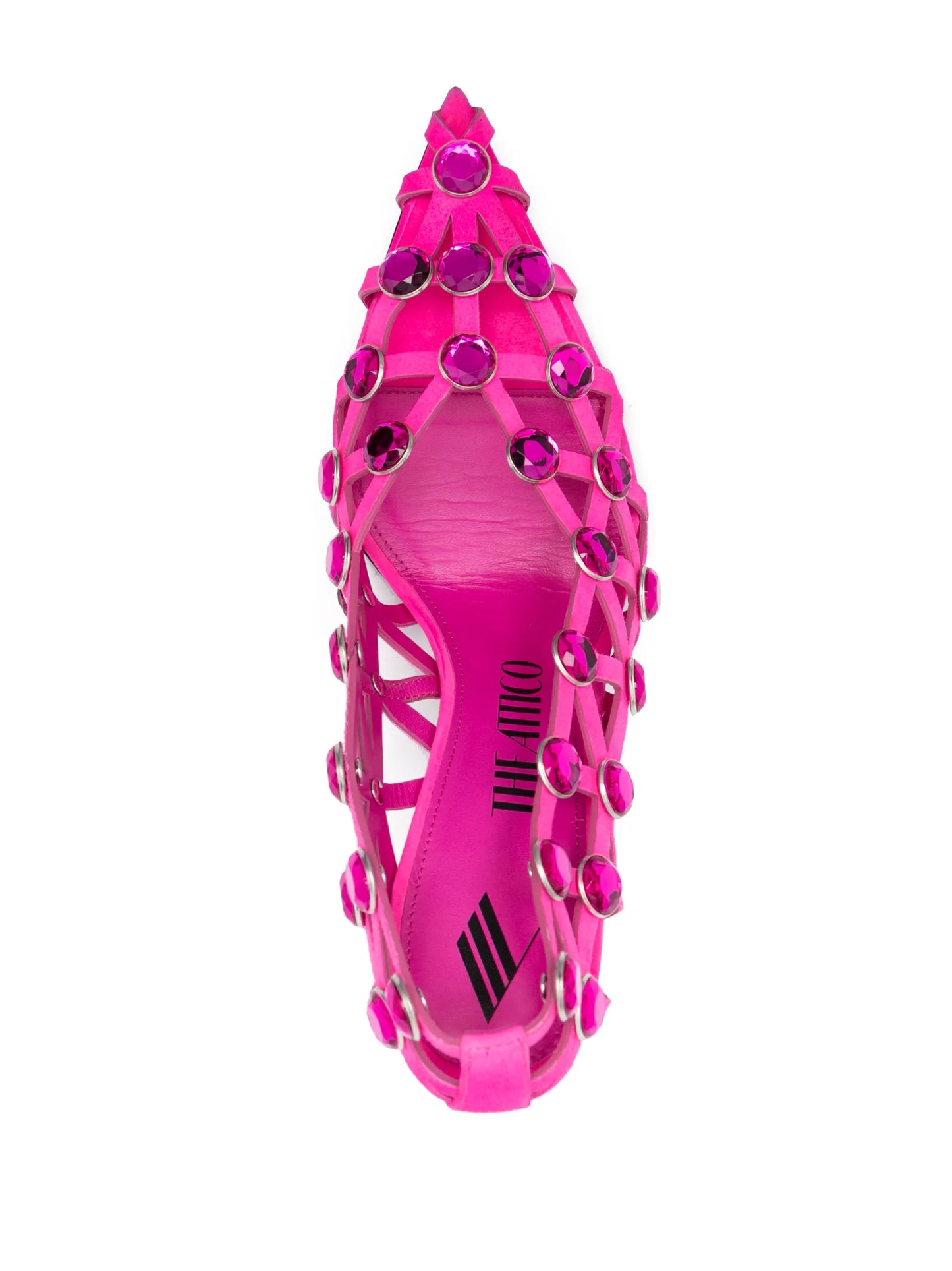 Grid 105mm rhinestone-embellished pumpss
