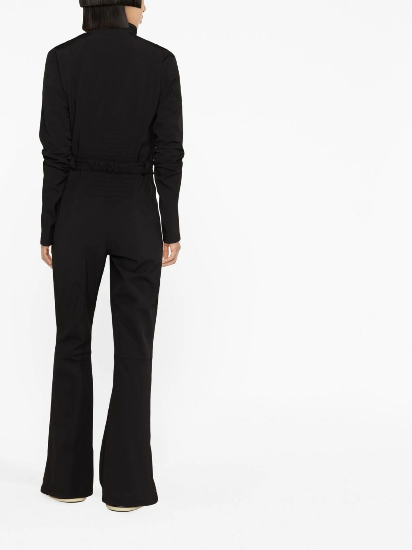 logo-printed belted neoprene ski jumpsuit