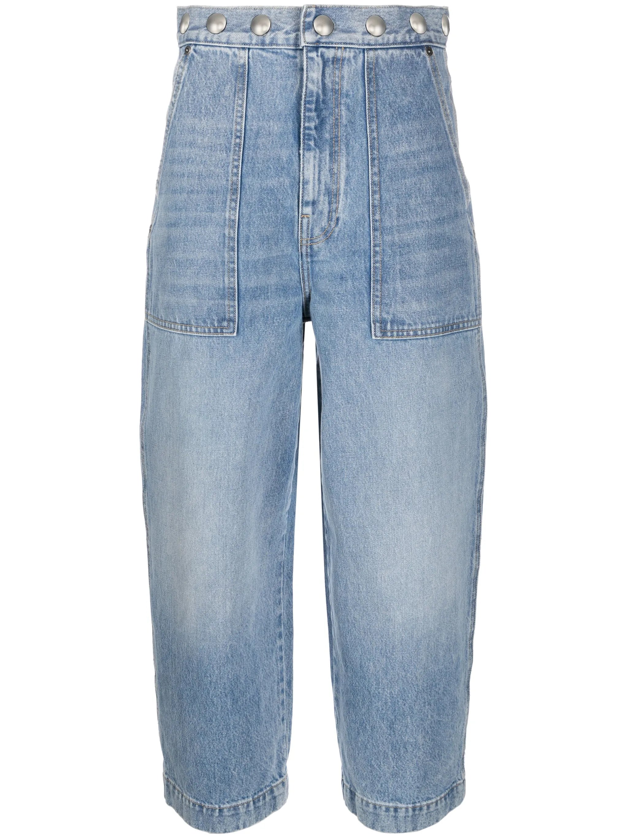 stud-detailing boyfriend jeans