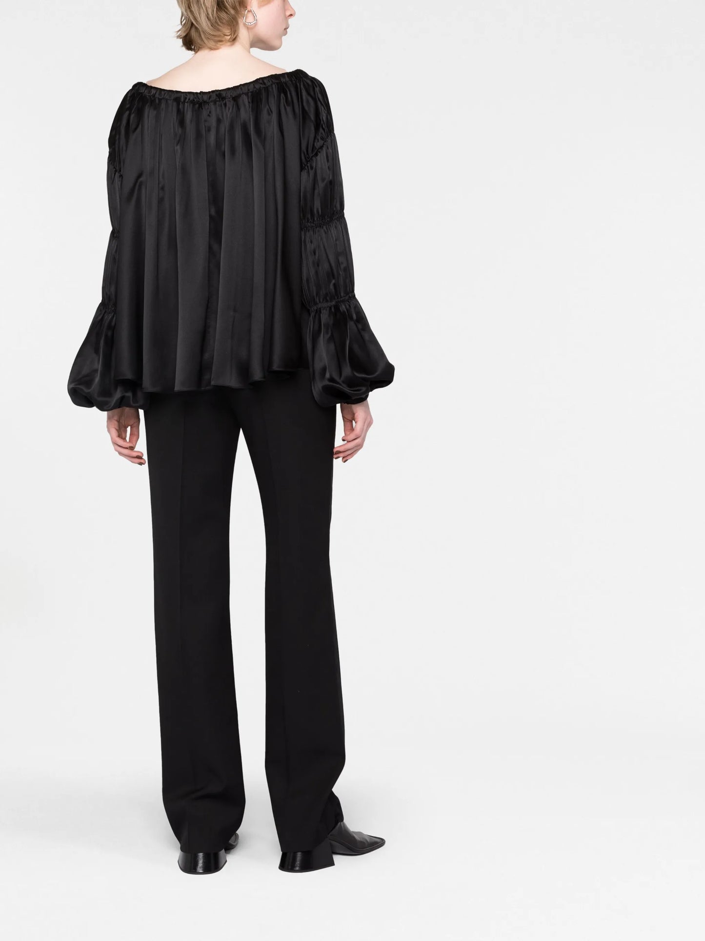 Lenny scoop-neck silk blouse