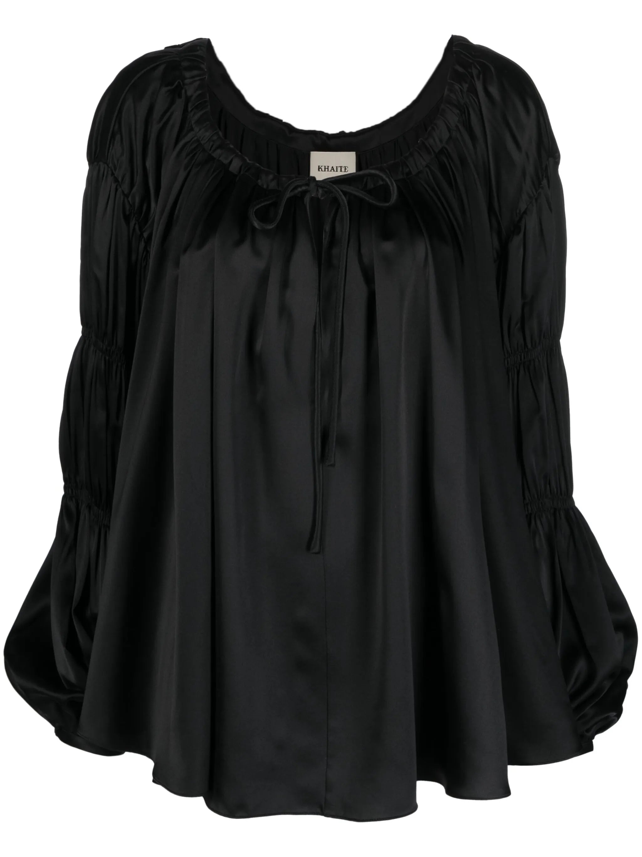 Lenny scoop-neck silk blouse