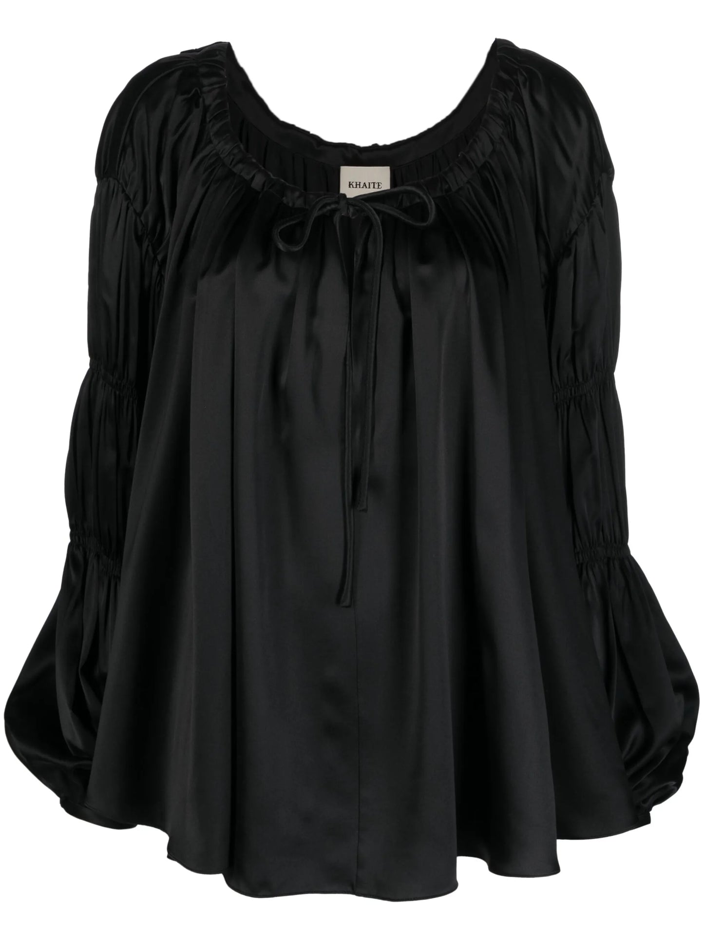Lenny scoop-neck silk blouse