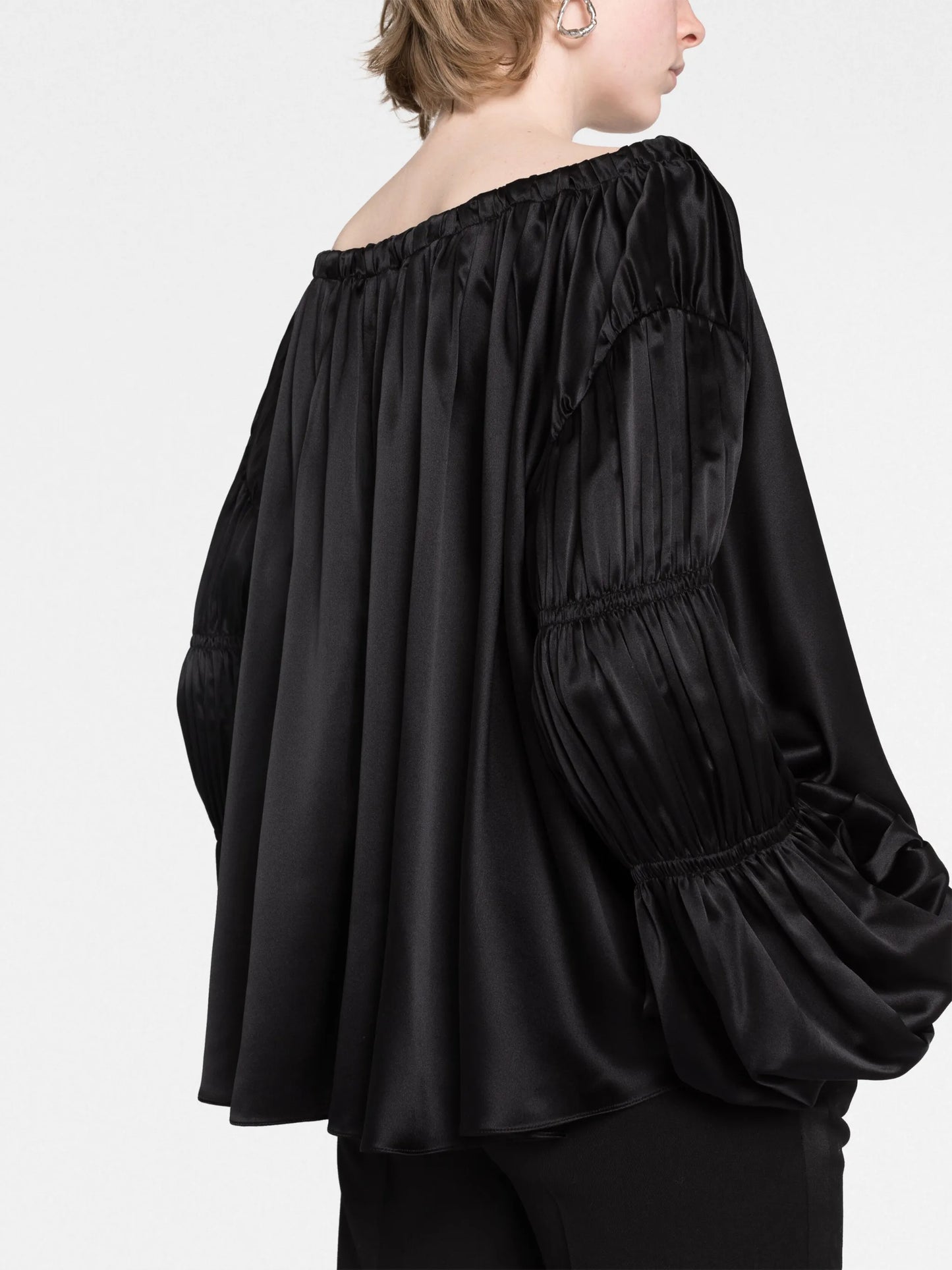 Lenny scoop-neck silk blouse