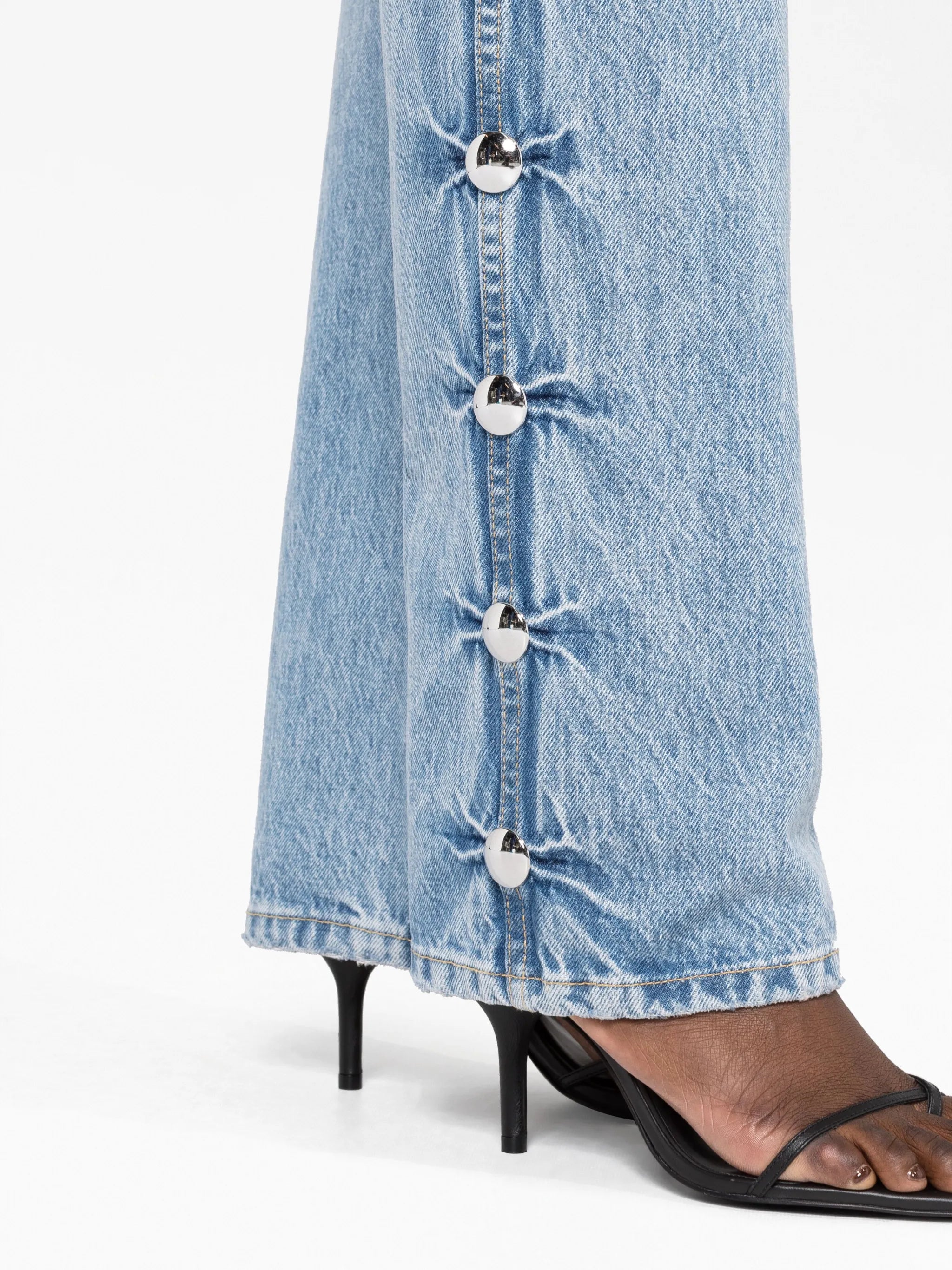 Danielle studded straight-leg jeans