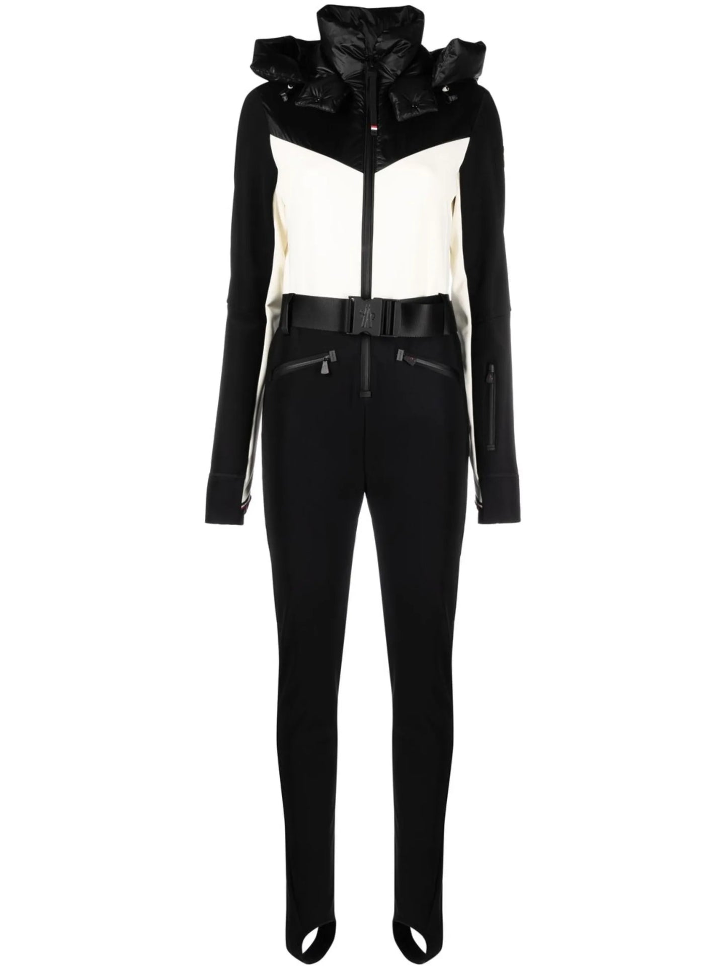 hooded stirrup jumpsuit