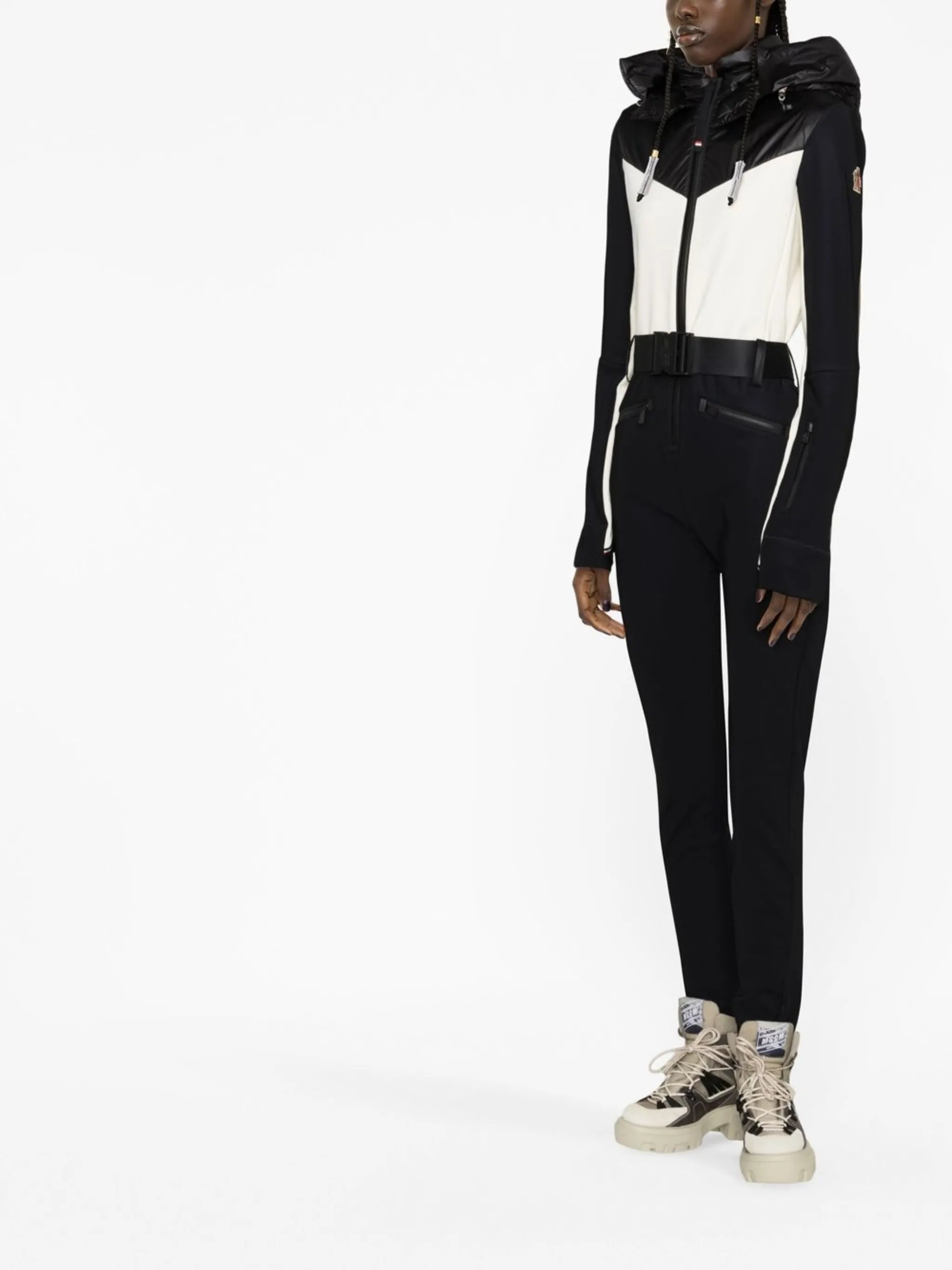 hooded stirrup jumpsuit