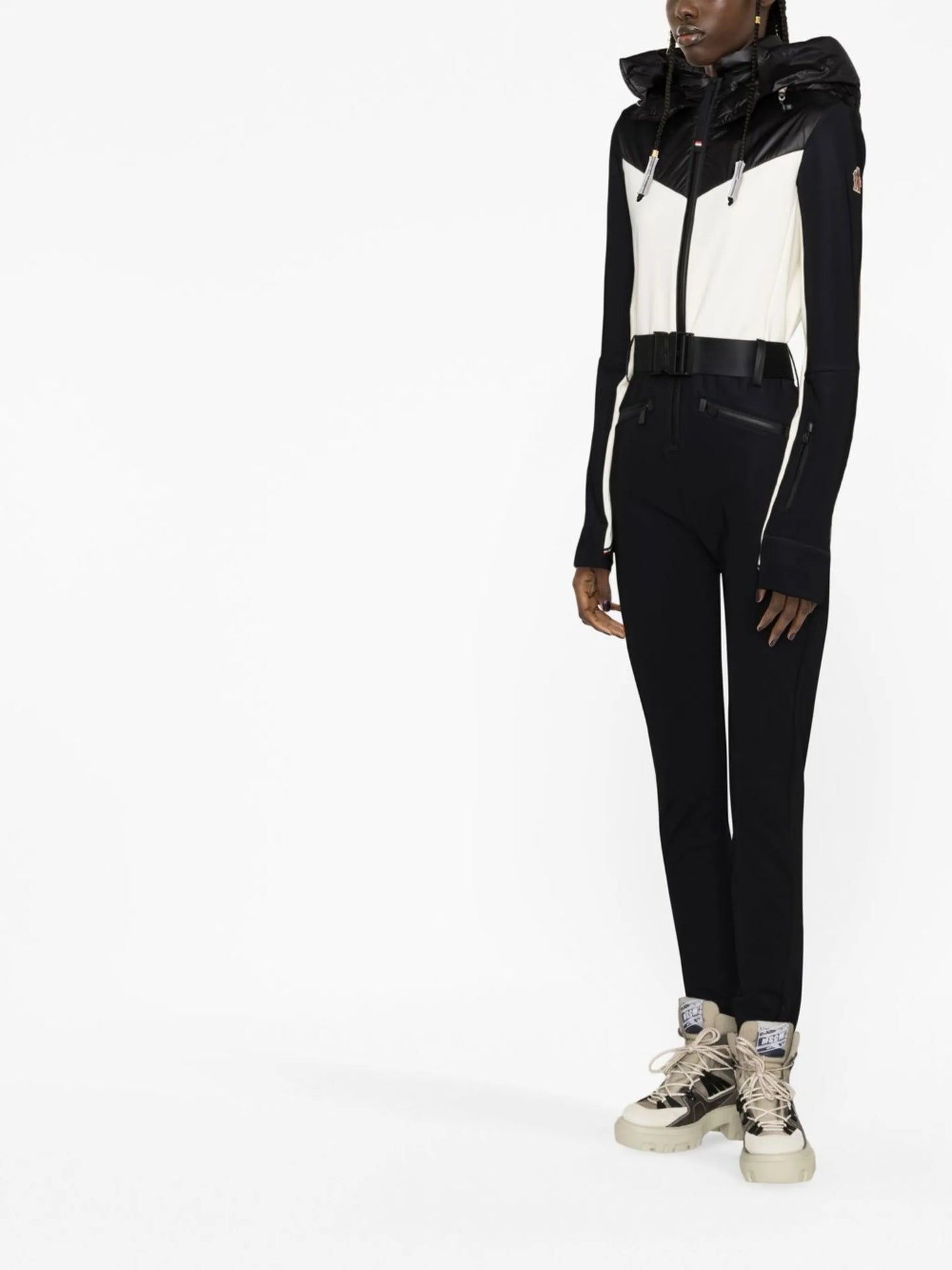 hooded stirrup jumpsuit