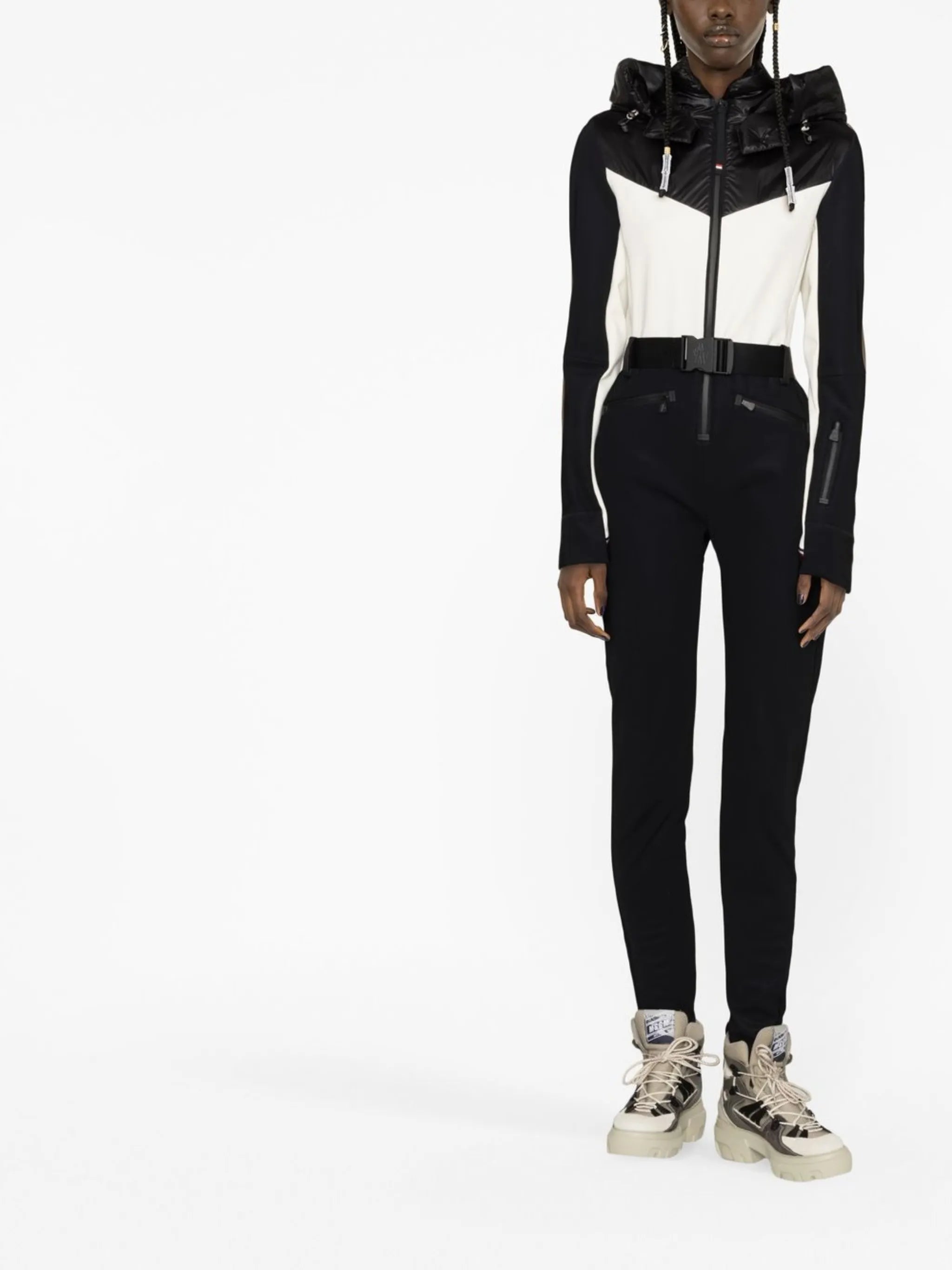hooded stirrup jumpsuit