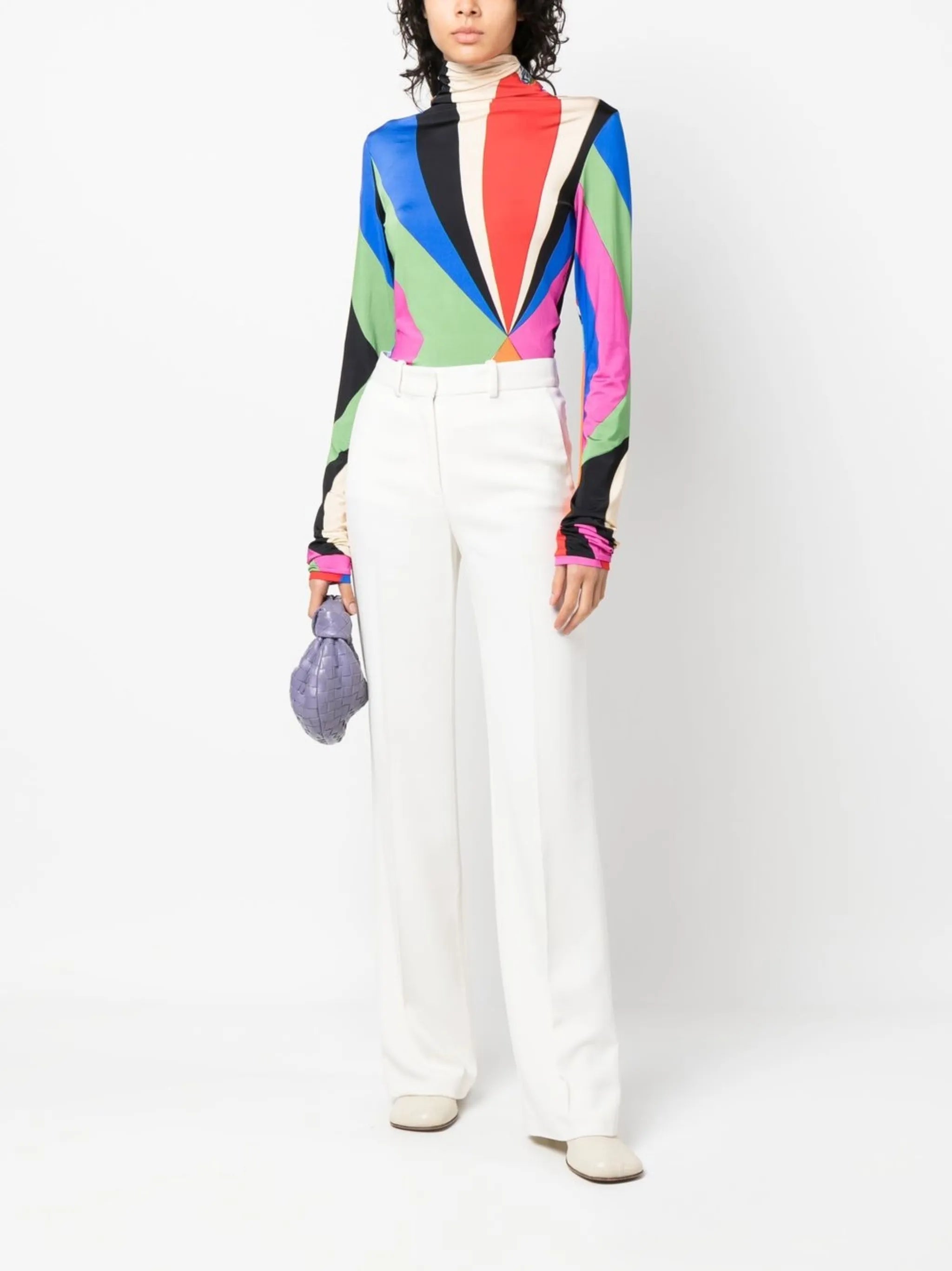 Goccia-print roll-neck top