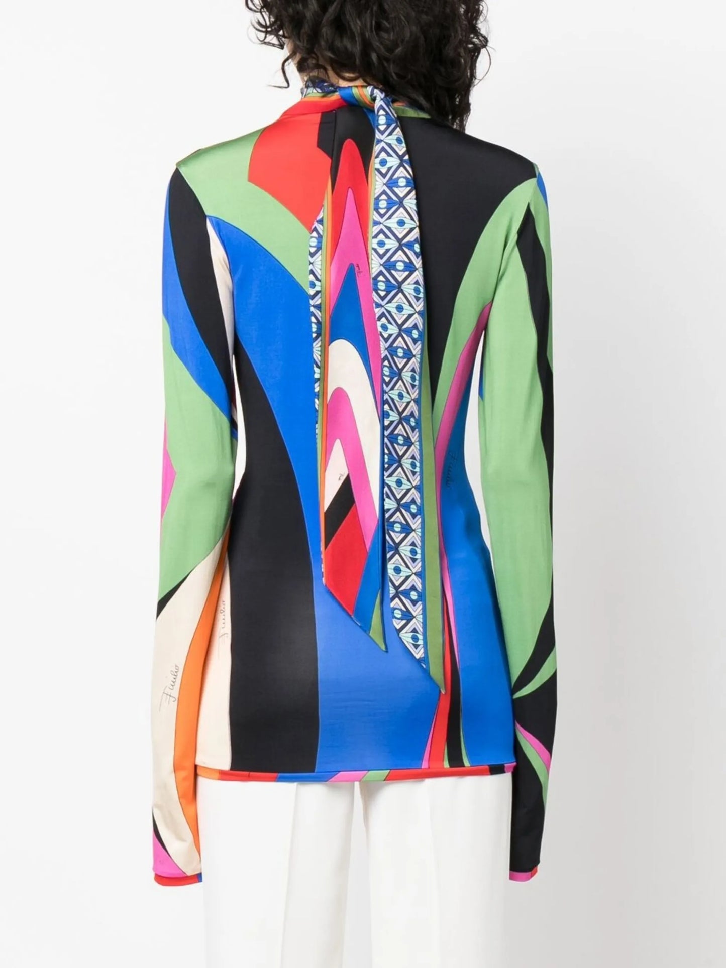 Goccia-print roll-neck top