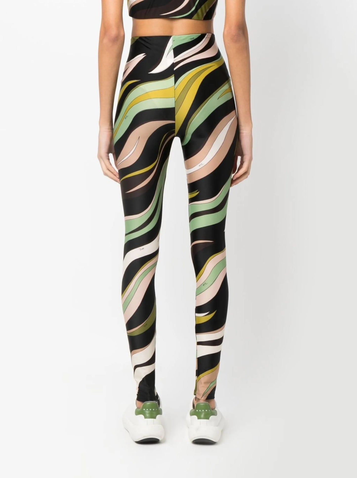 Fiamme-print leggings