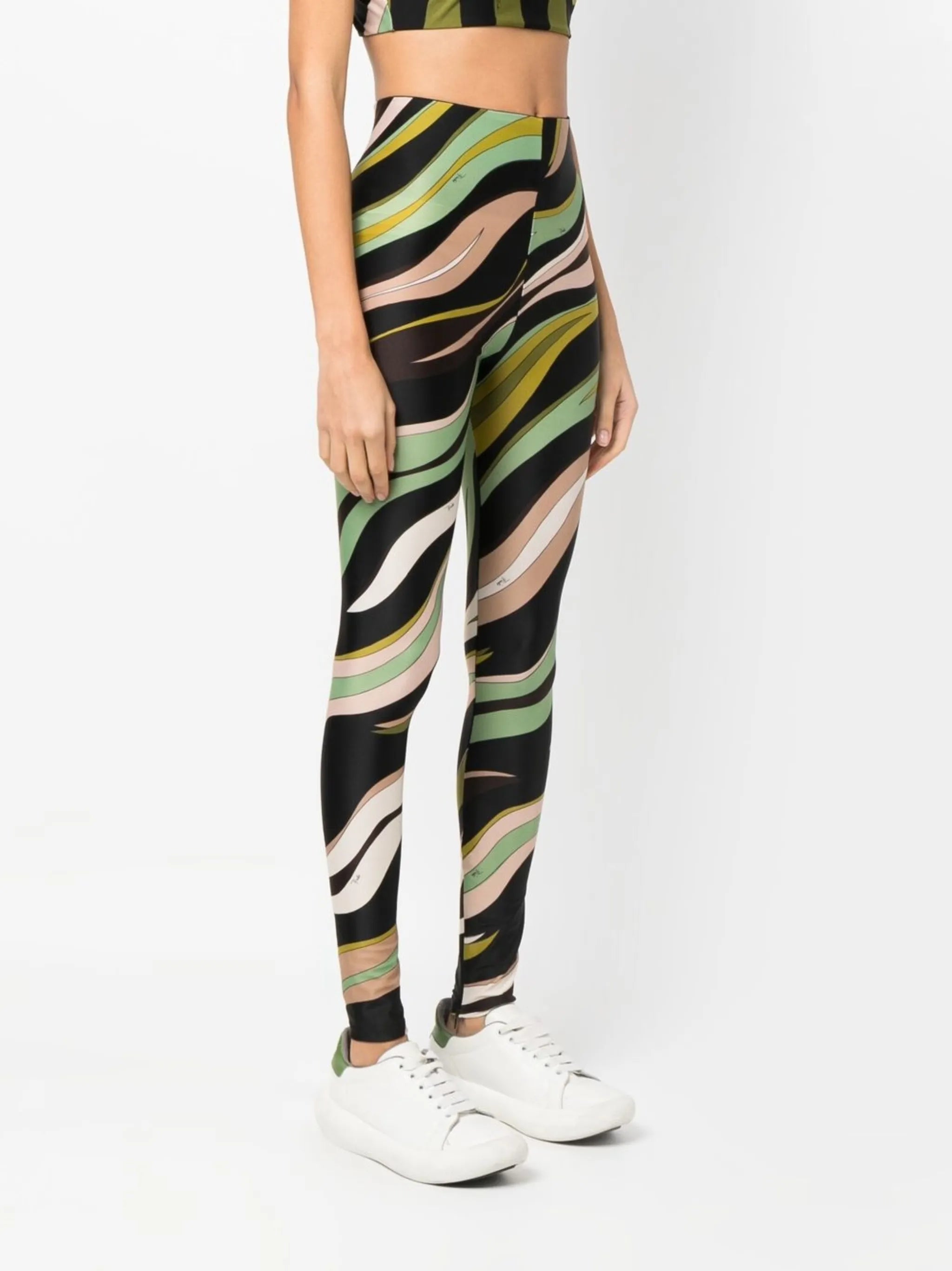 Fiamme-print leggings