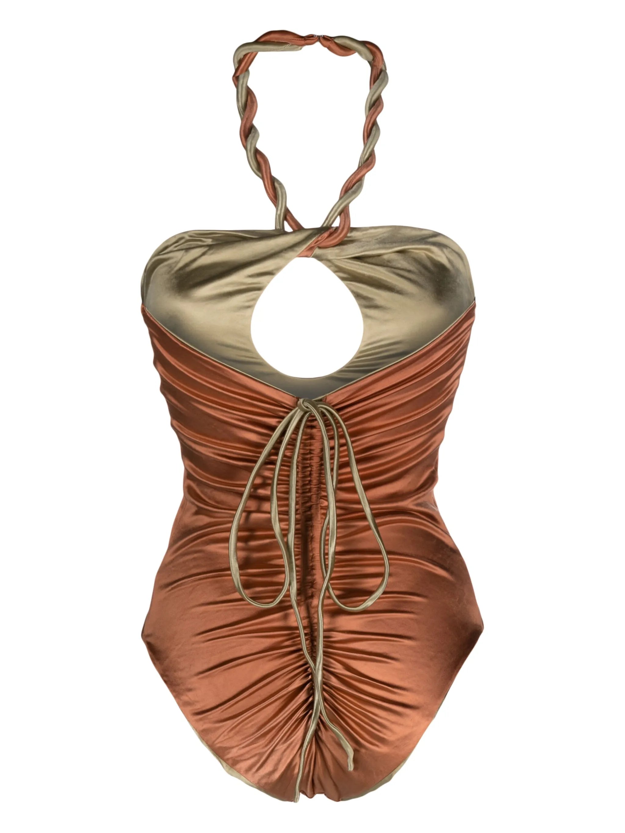 reversible twist-detail swimsuit