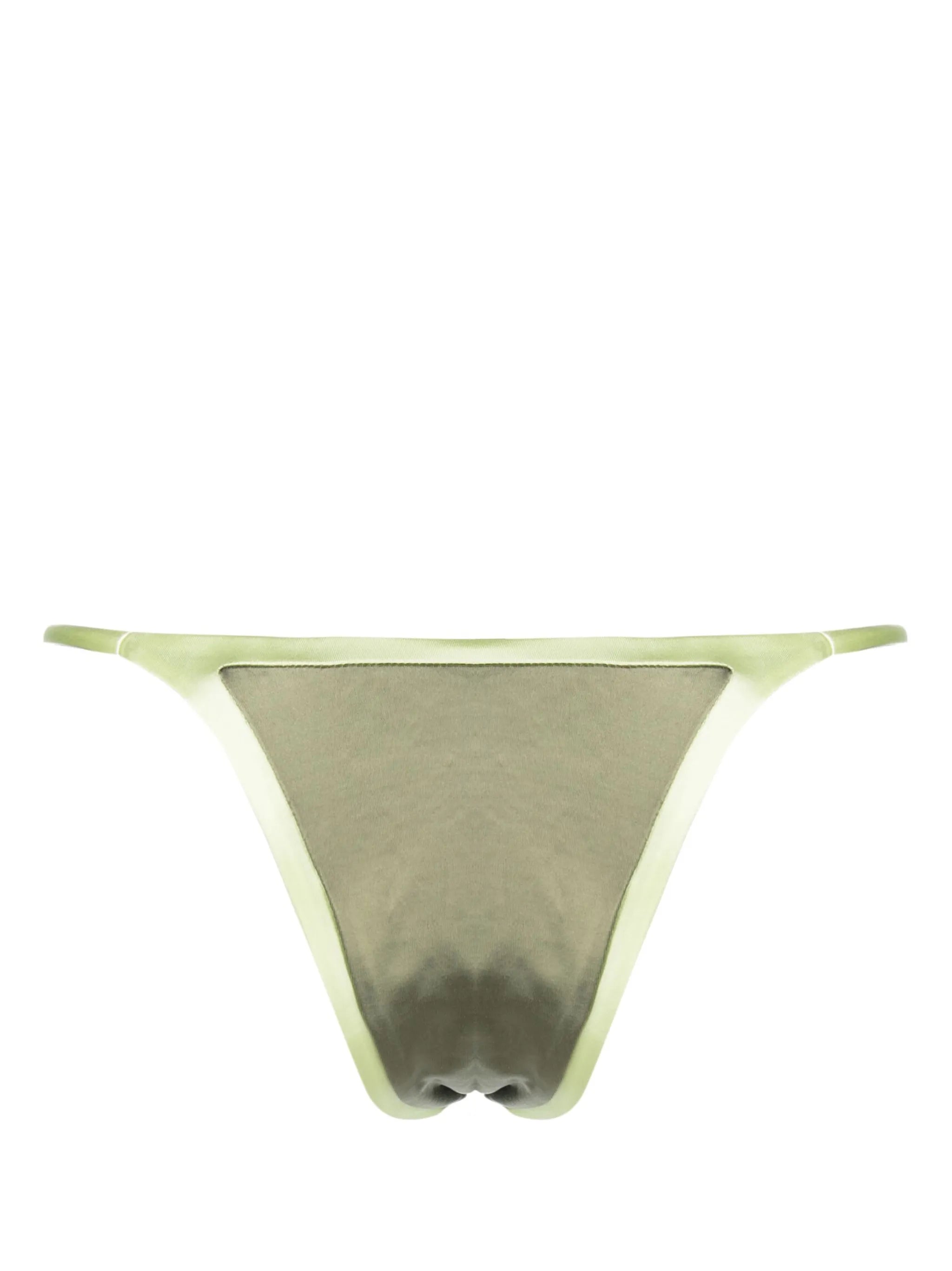 Forward reversible satin bikini bottom