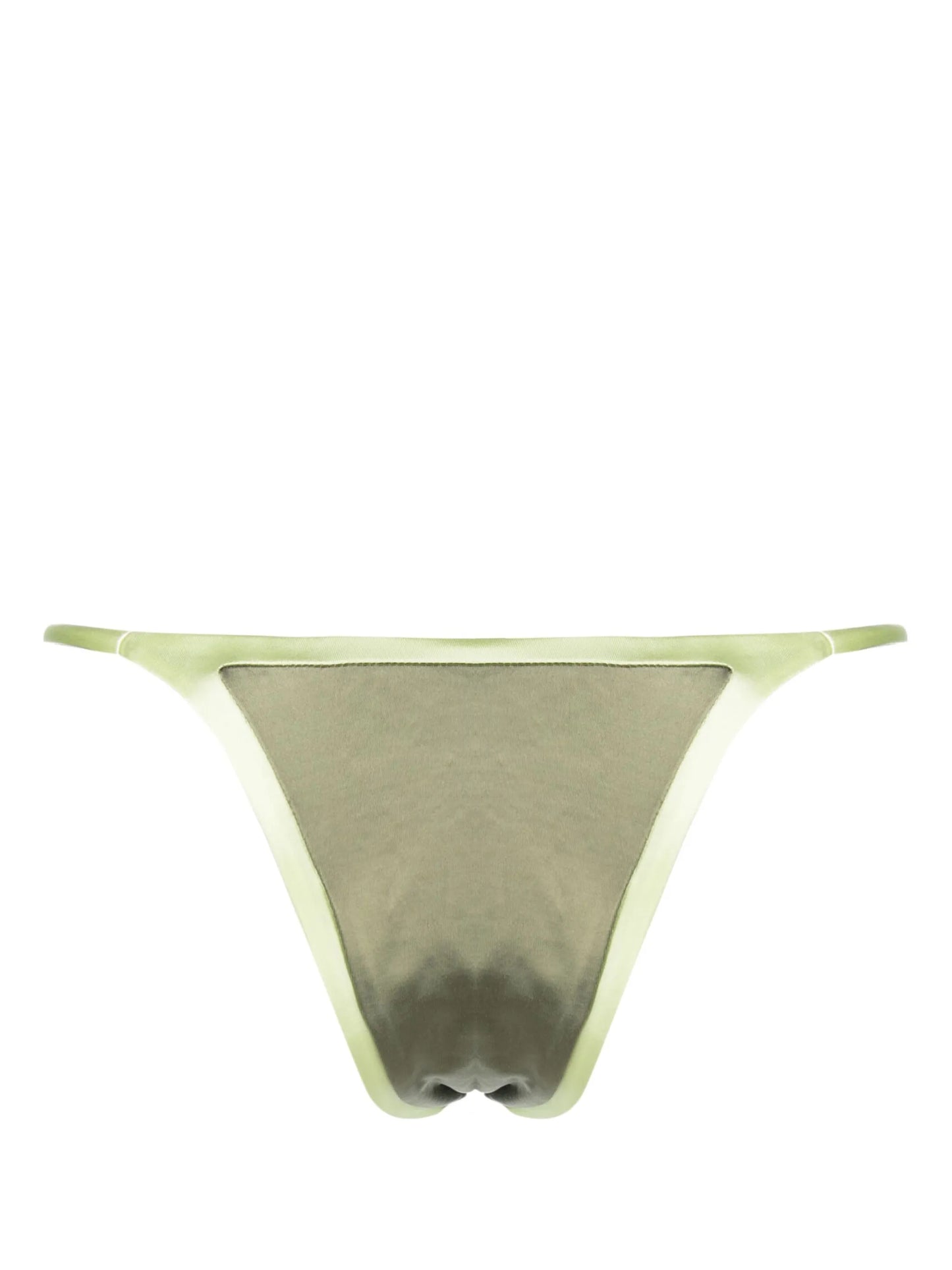 Forward reversible satin bikini bottom