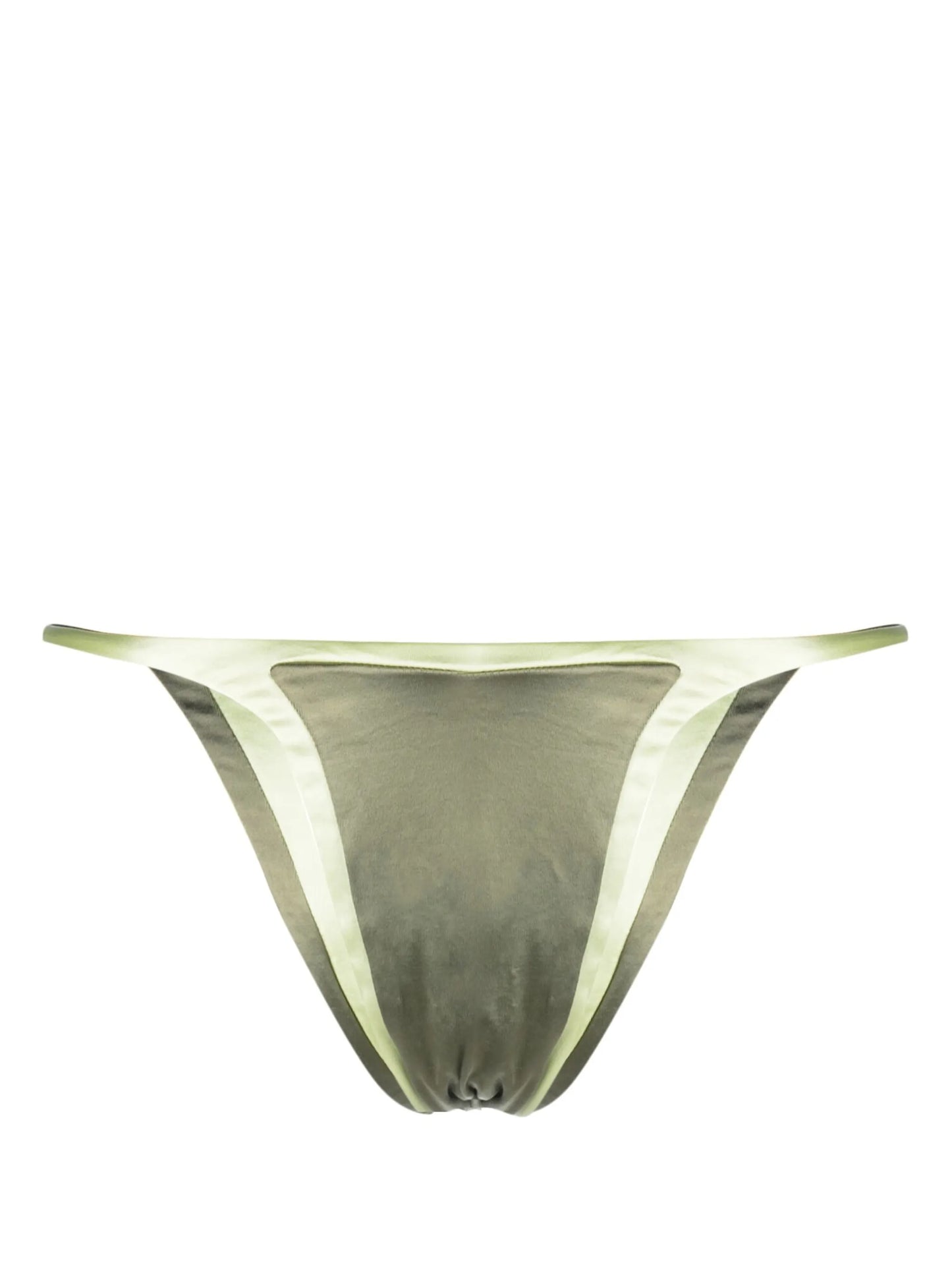 Forward reversible satin bikini bottom