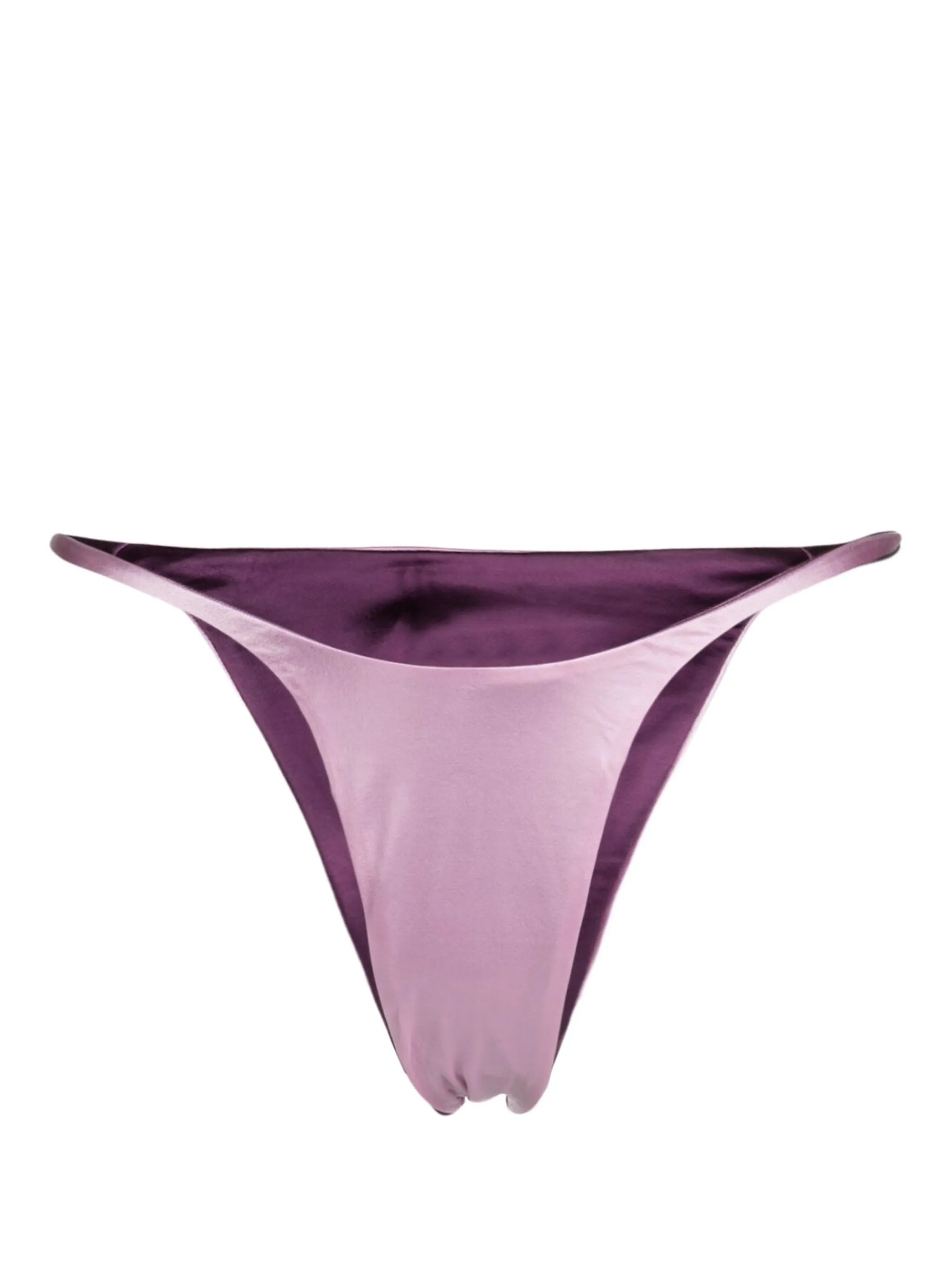 reversible satin-finish bikini bottoms