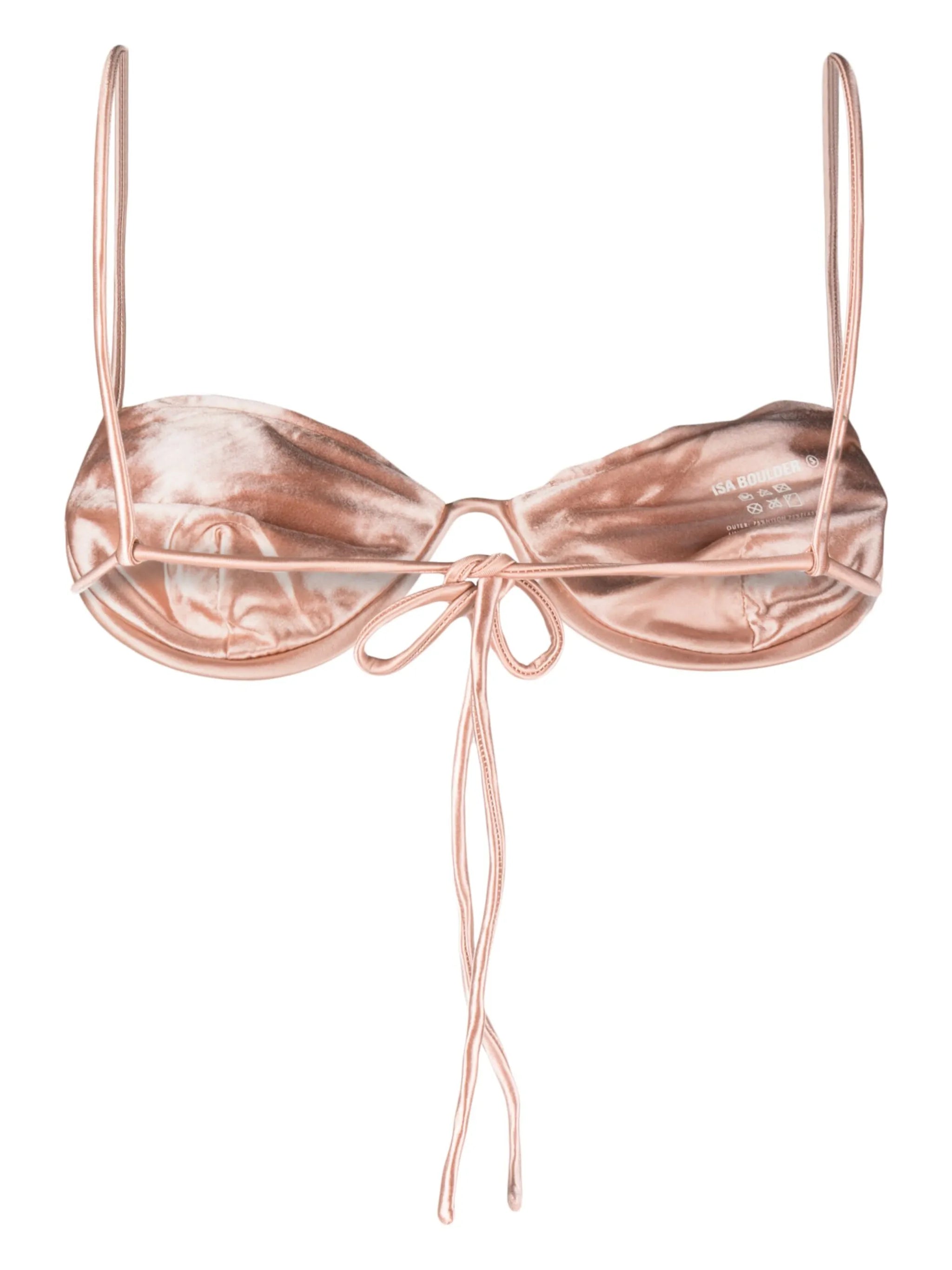 Silent satin bikini top
