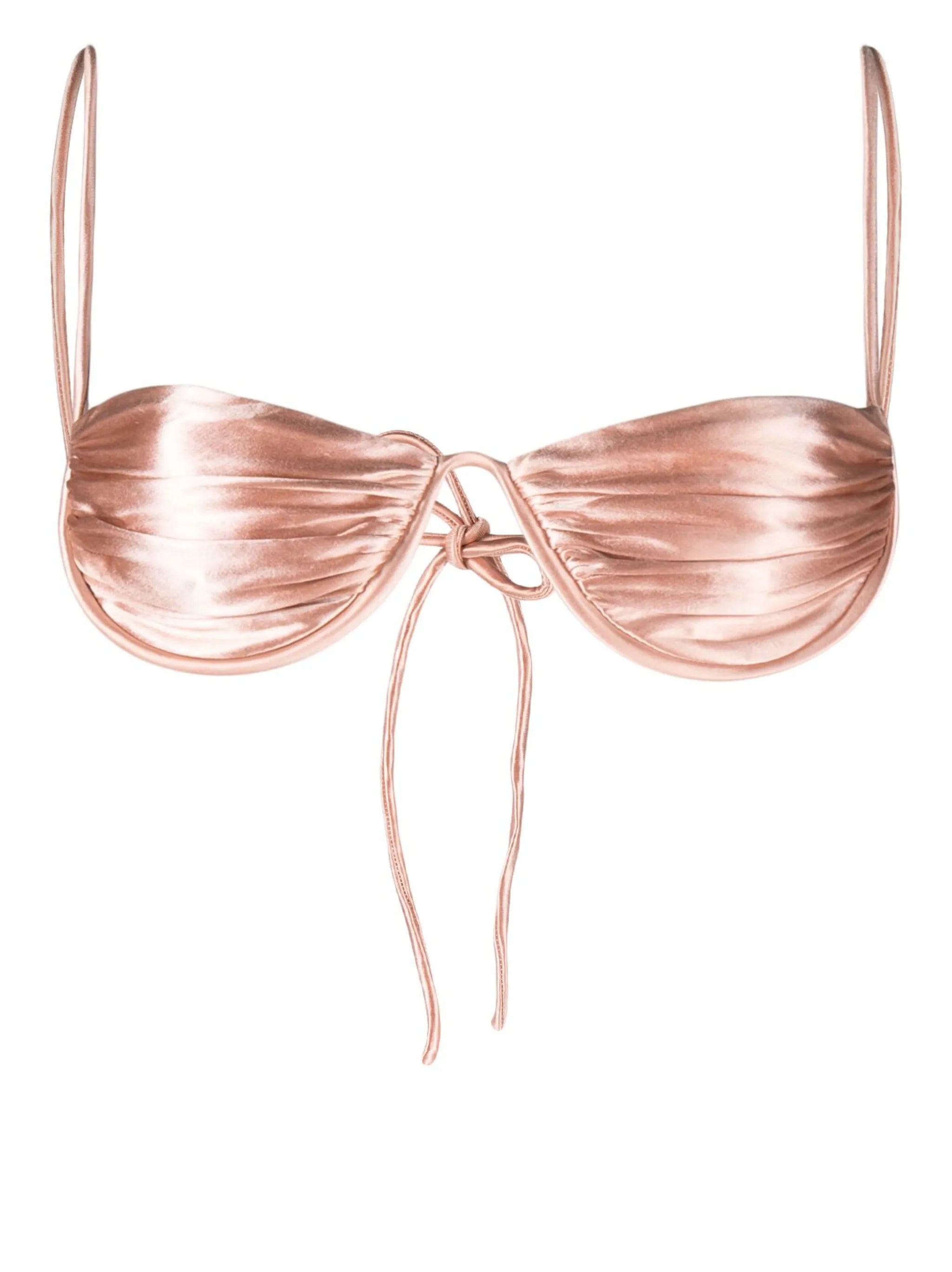 Silent satin bikini top