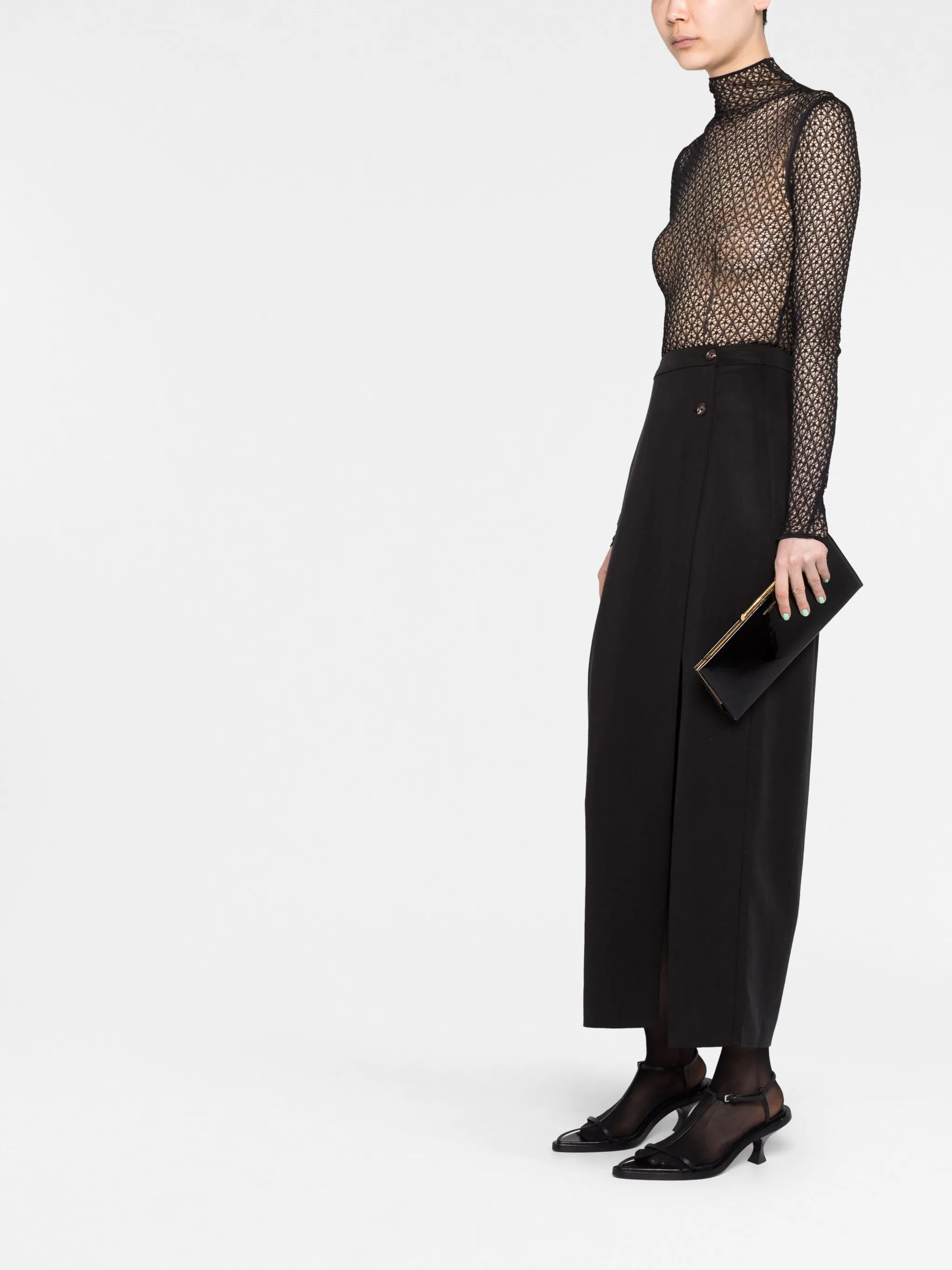 Fena diamond-lace bodysuit