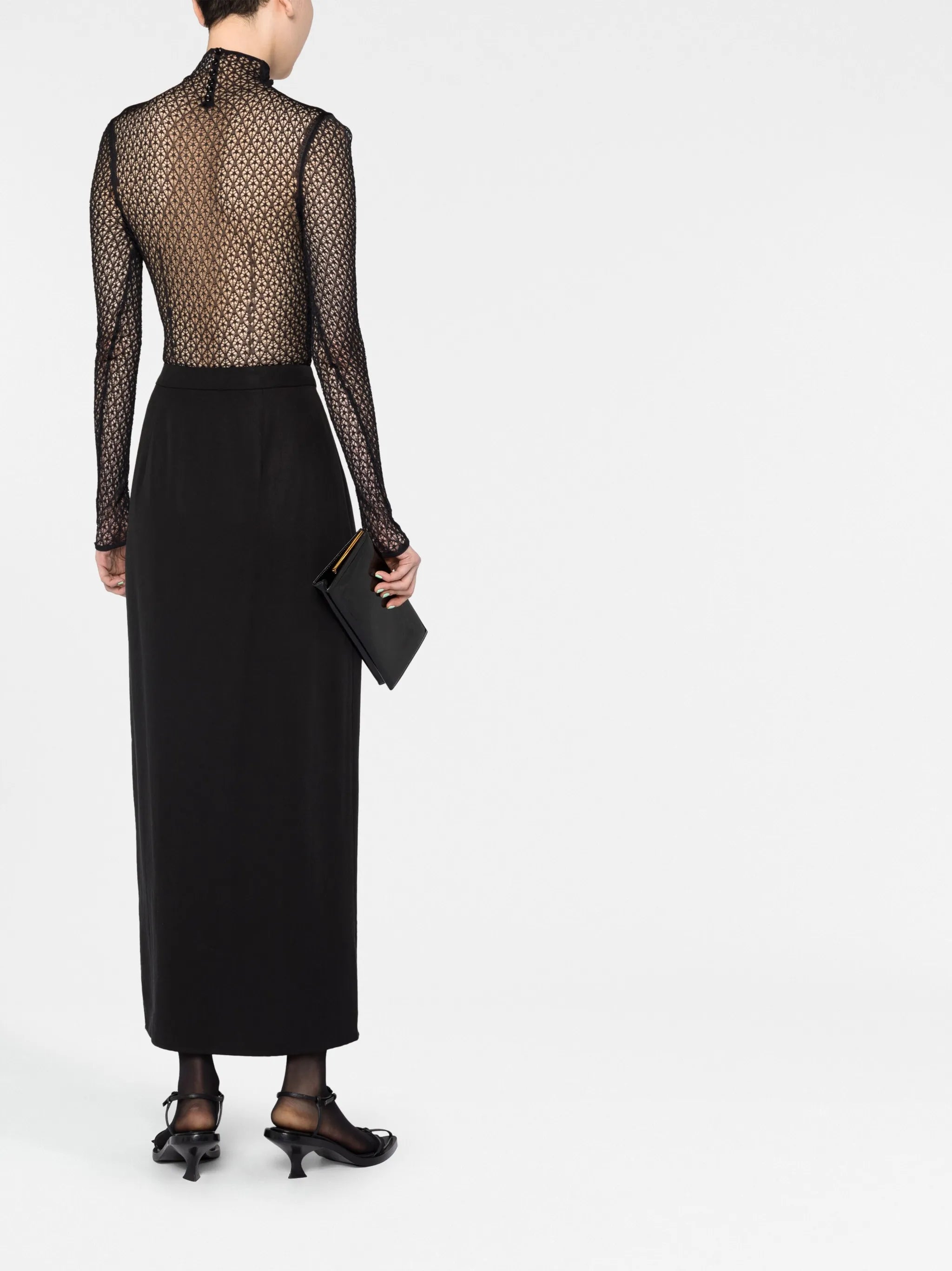 Fena diamond-lace bodysuit