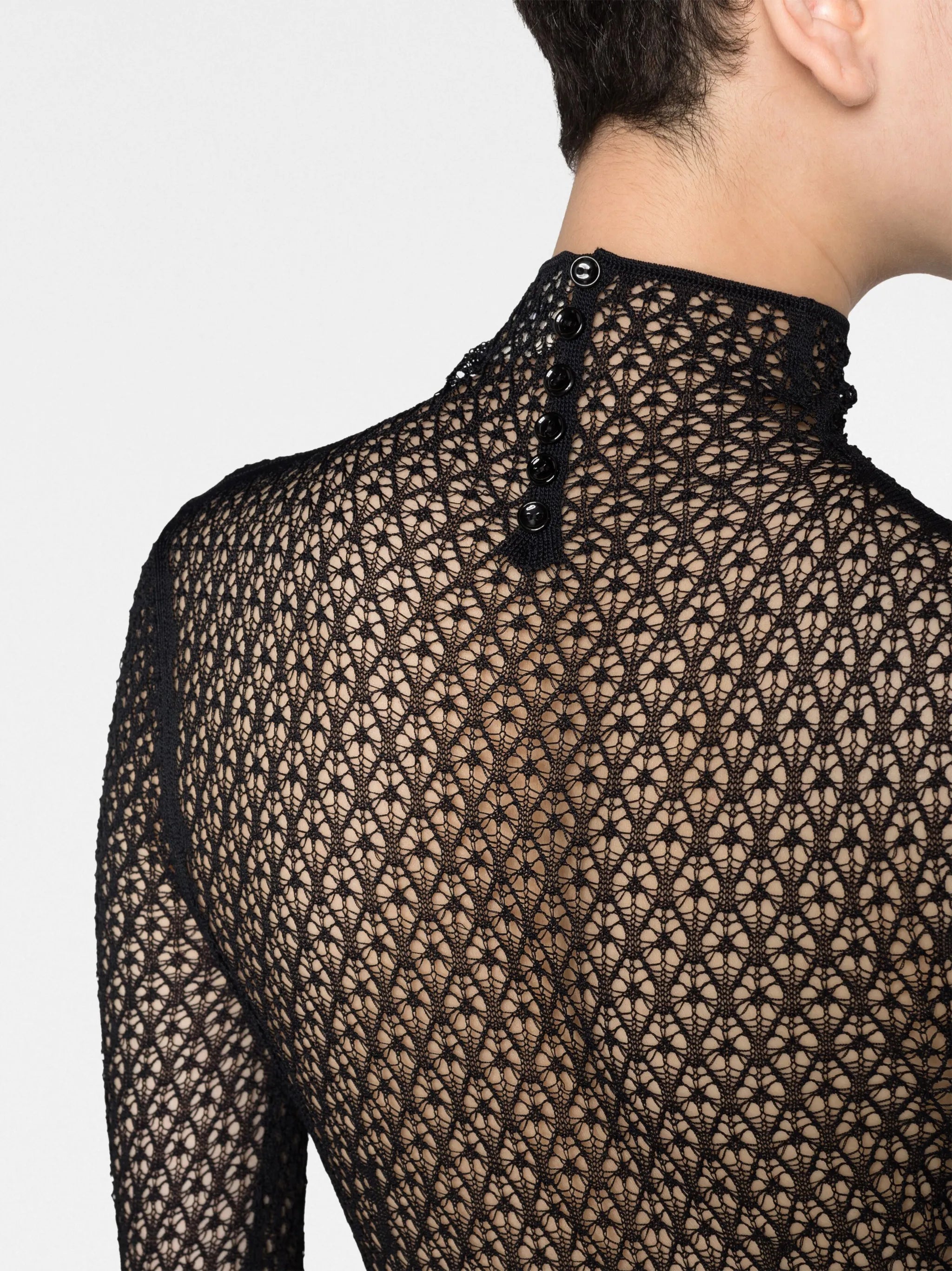 Fena diamond-lace bodysuit