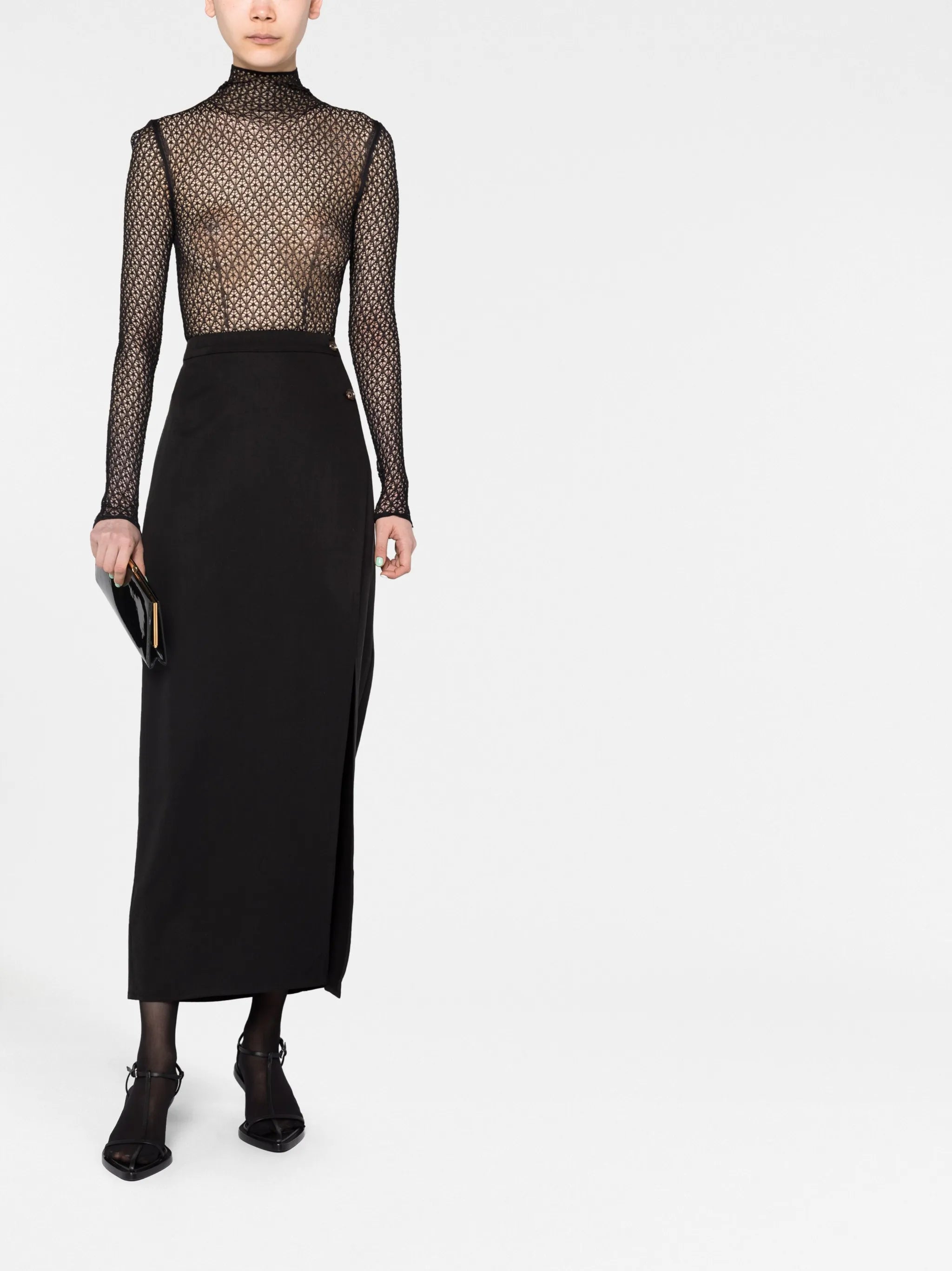 Fena diamond-lace bodysuit