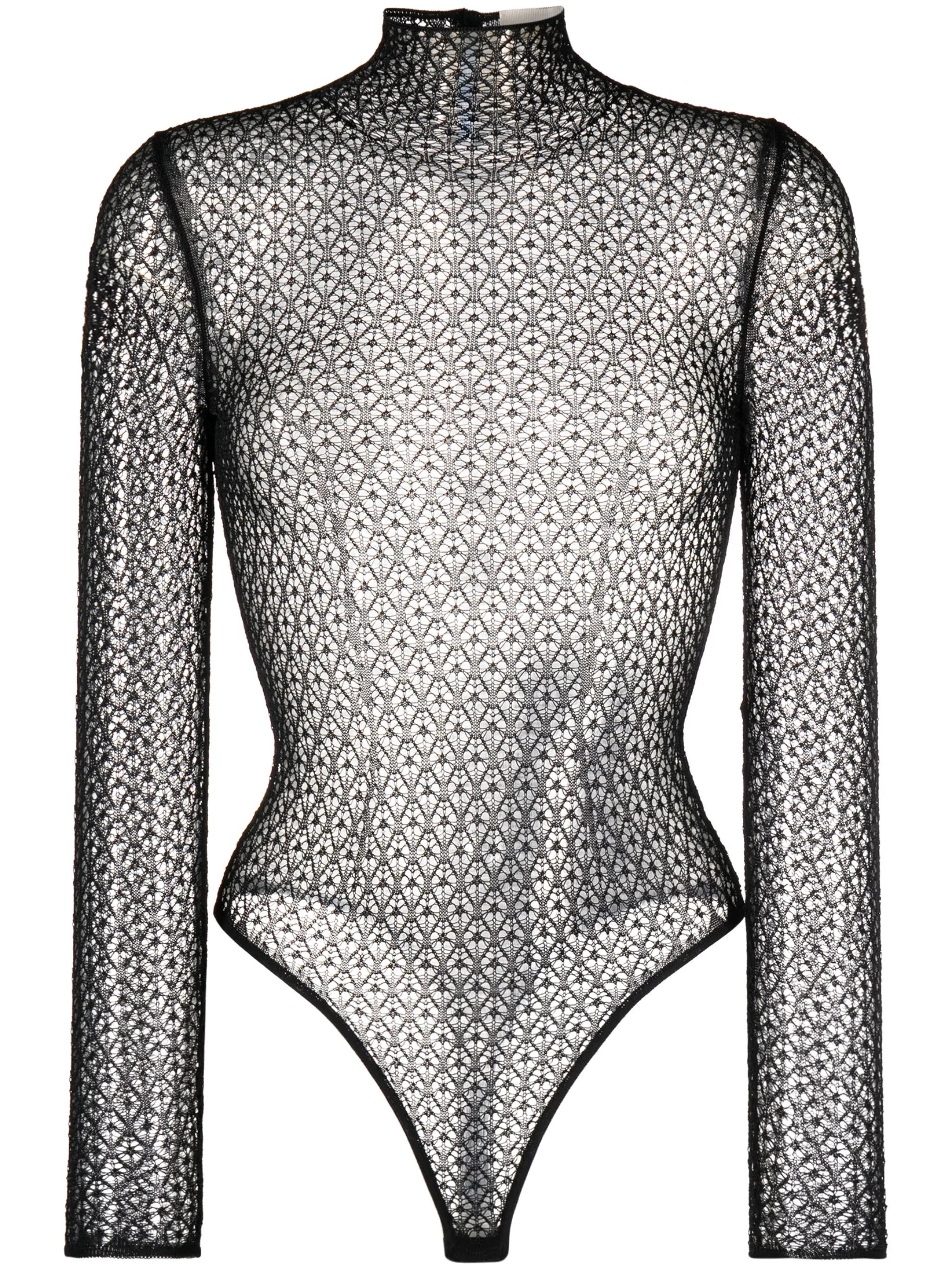 Fena diamond-lace bodysuit