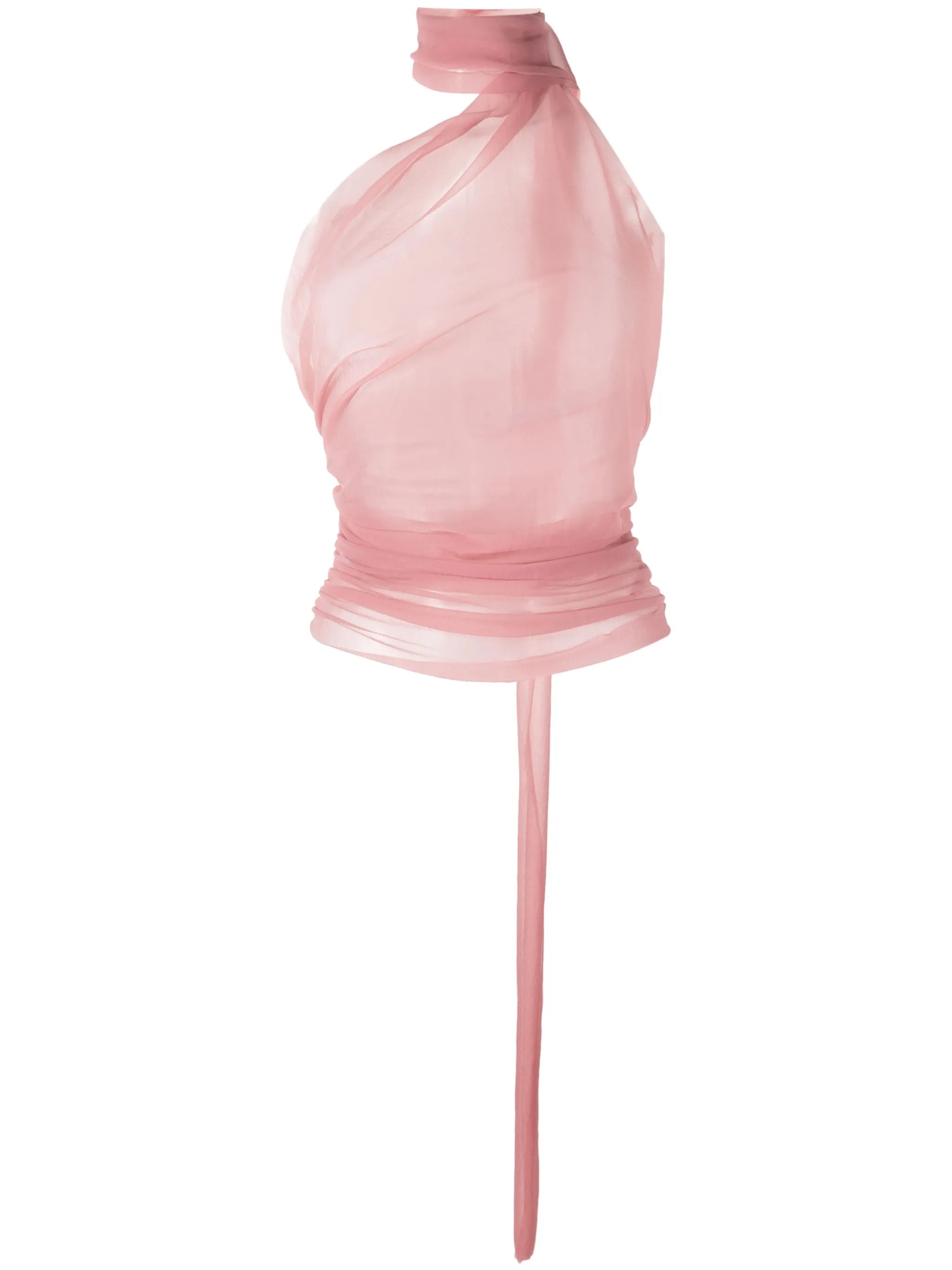 semi-sheer halter top