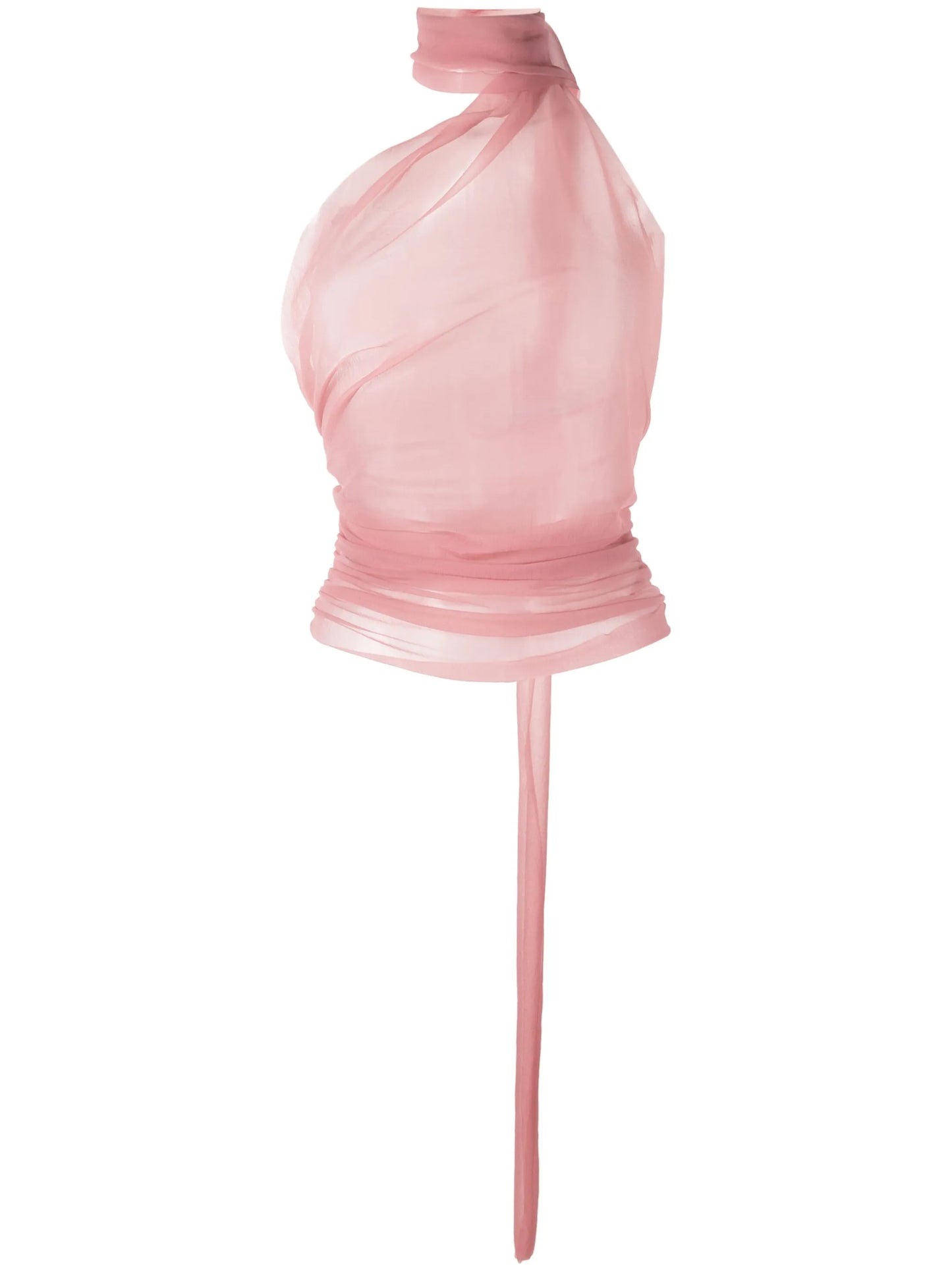 semi-sheer halter top