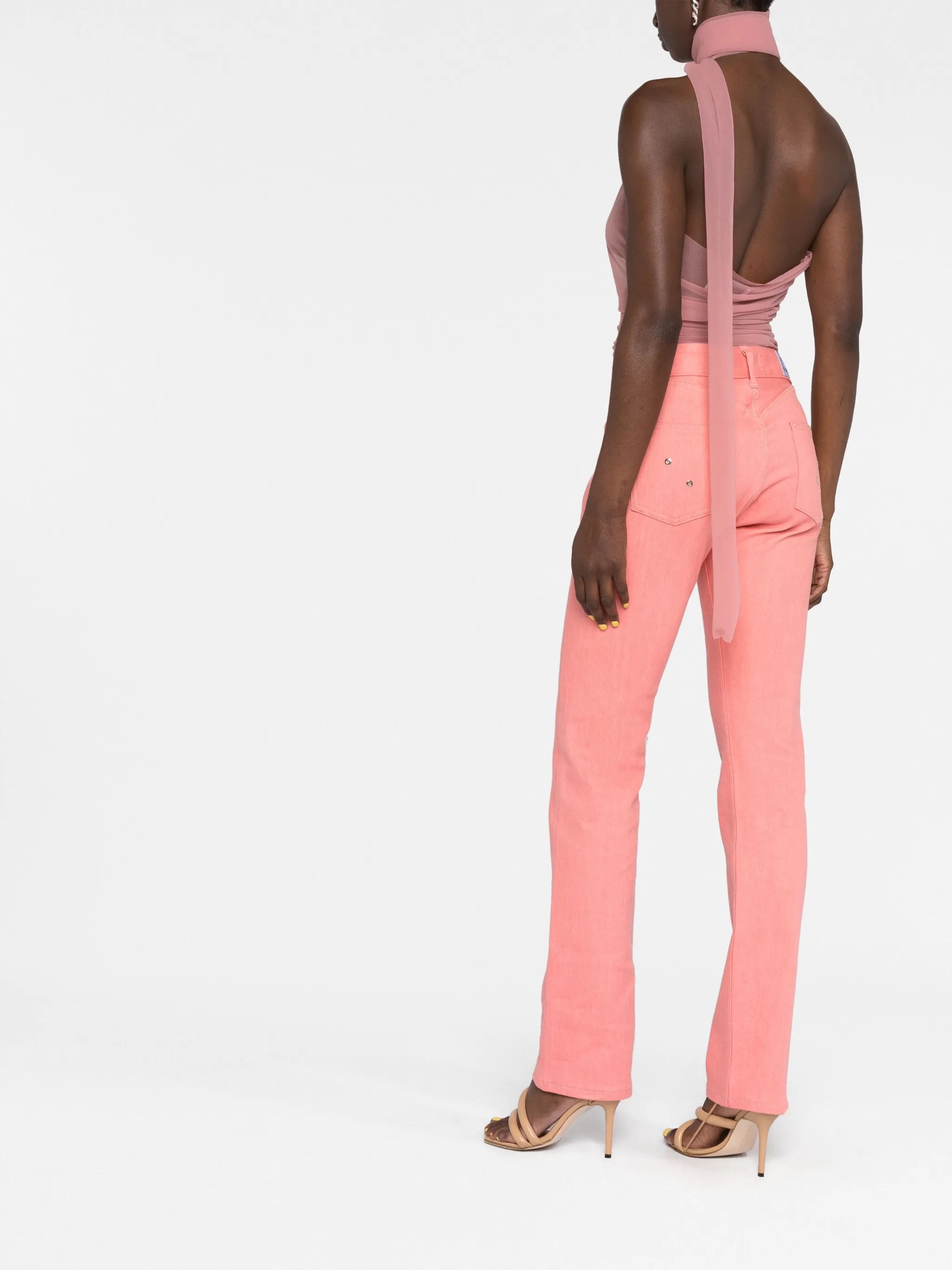 semi-sheer halter top