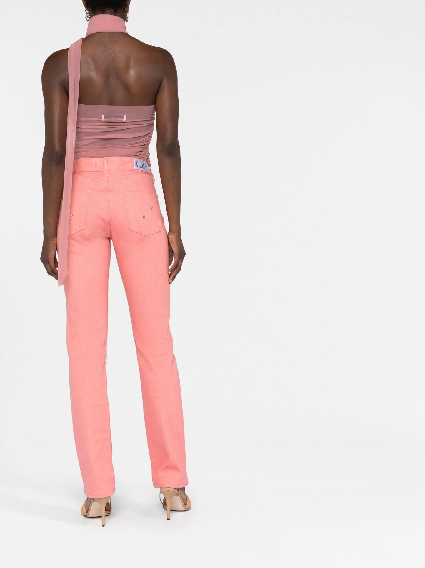 semi-sheer halter top