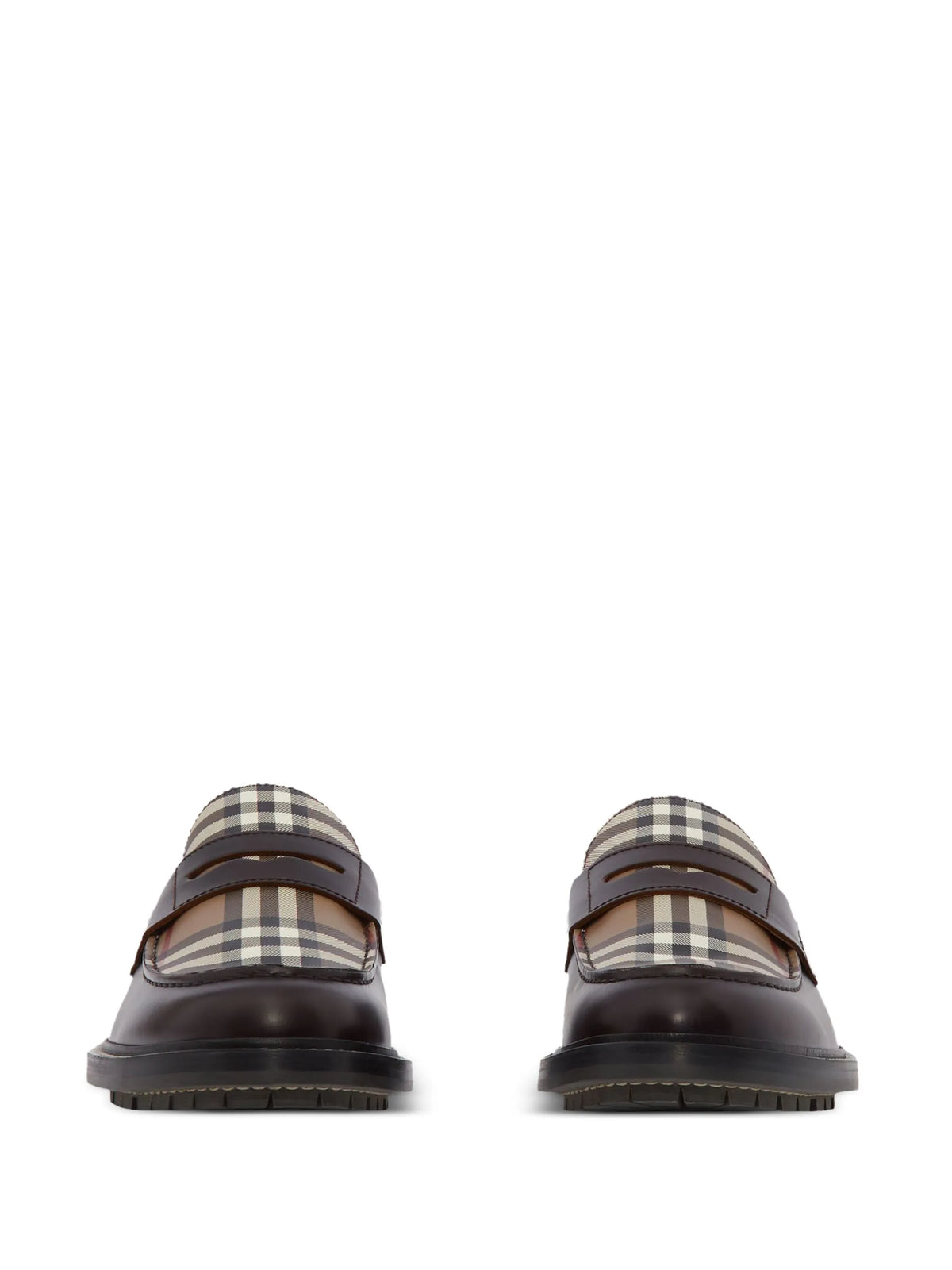 Vintage Check leather loafers