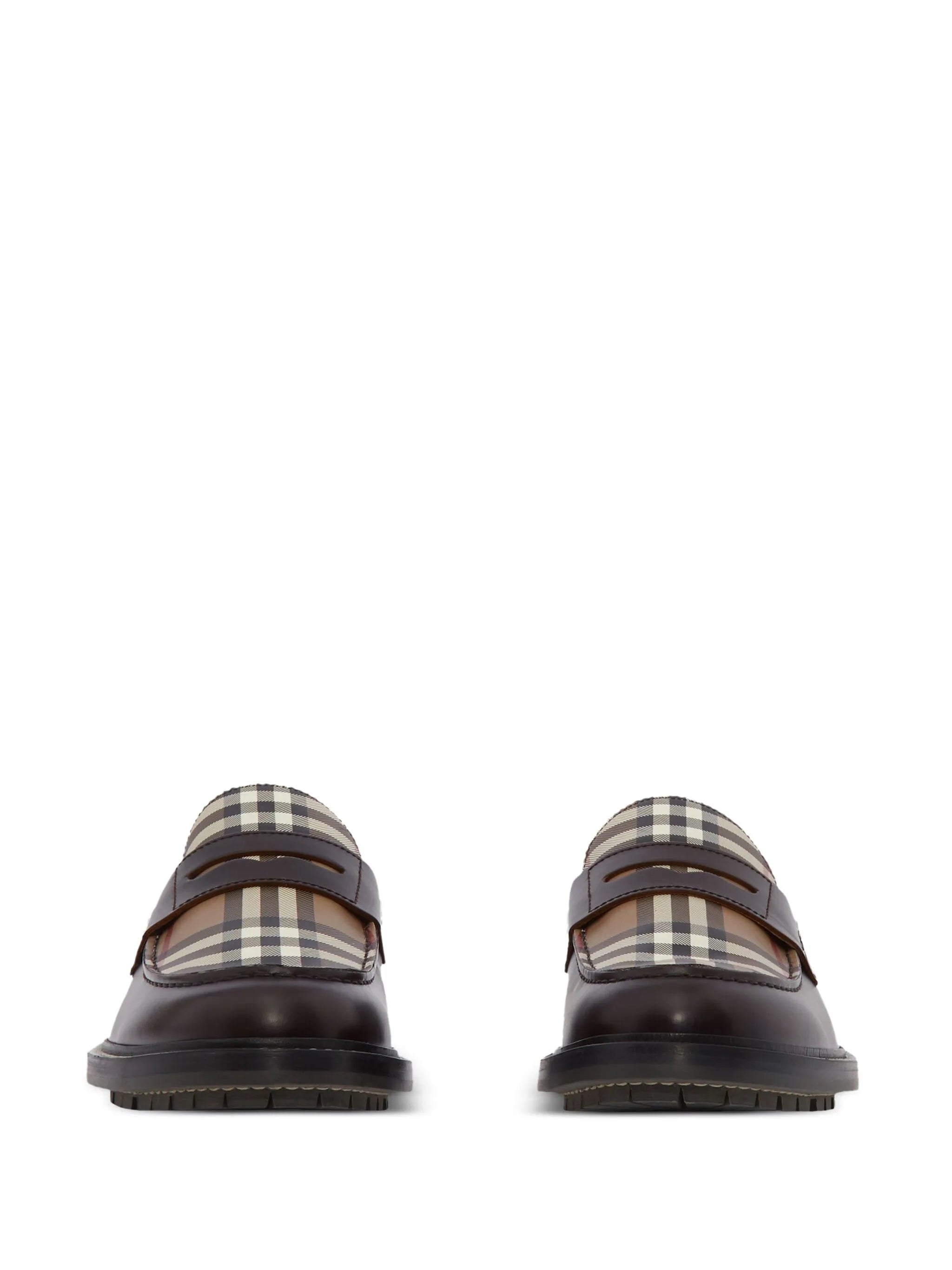 Vintage Check leather loafers