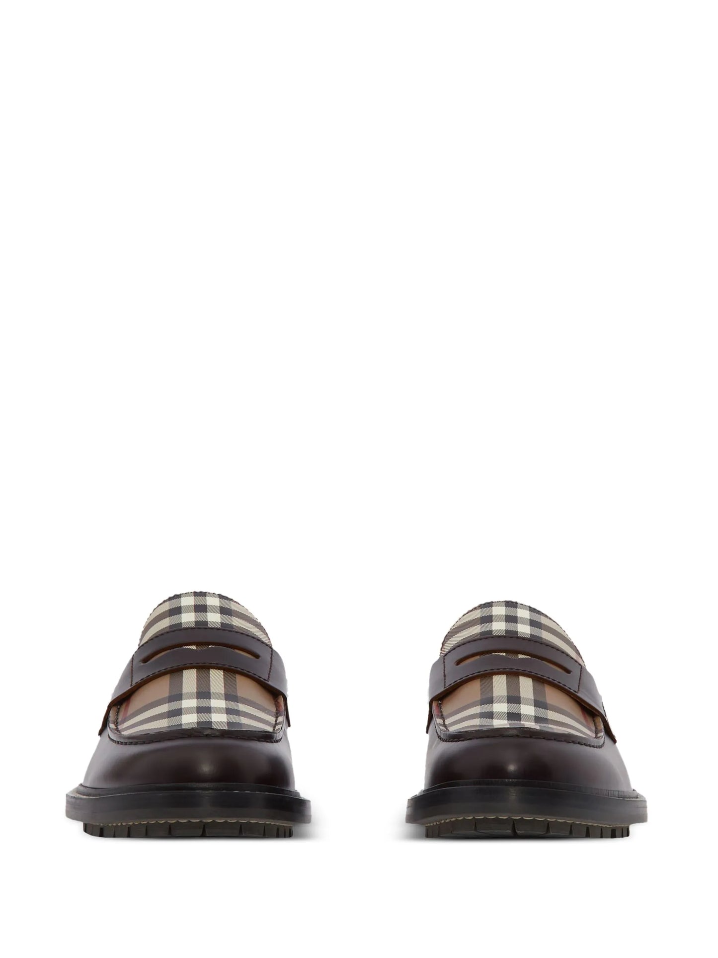 Vintage Check leather loafers