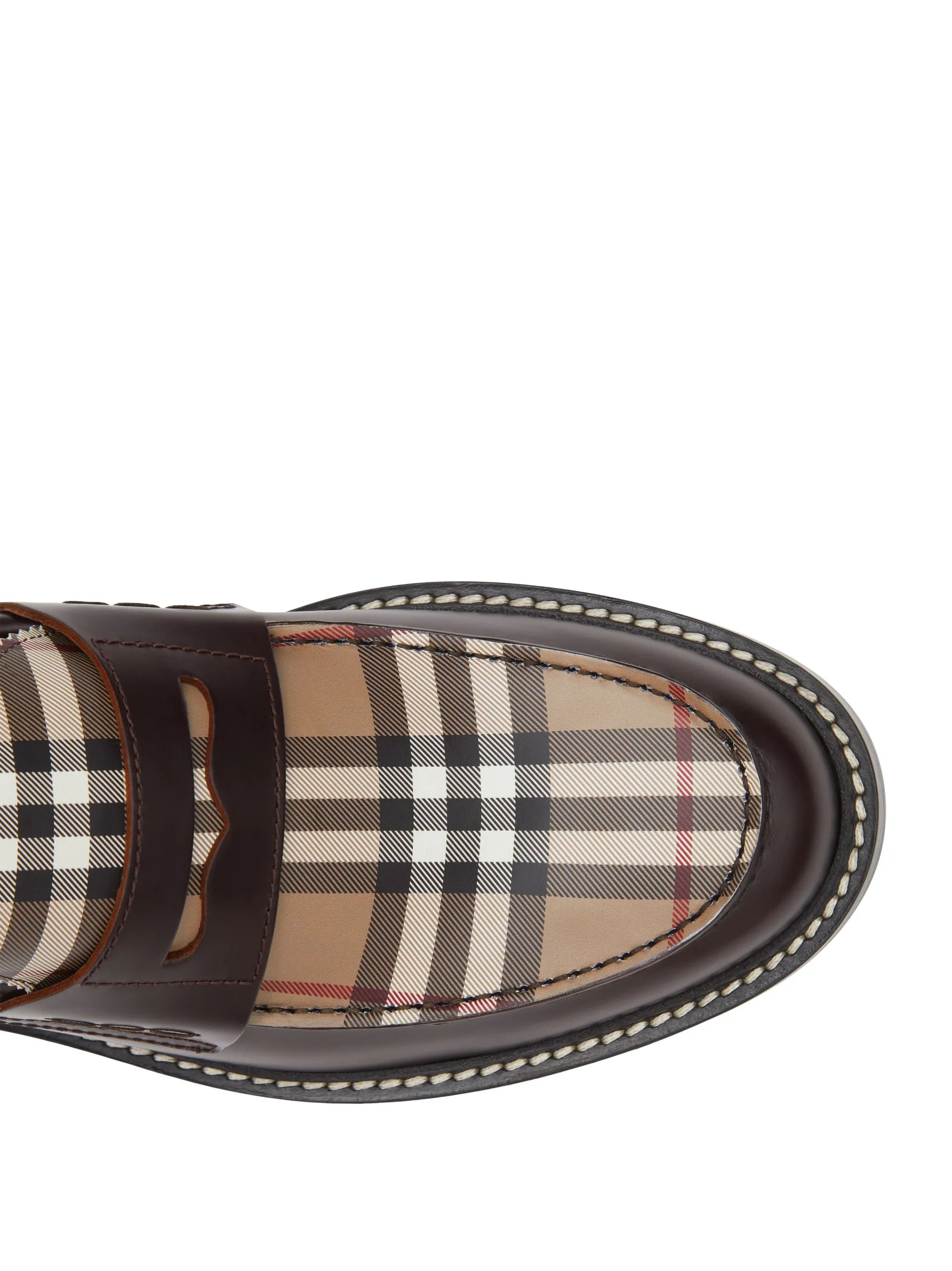 Vintage Check leather loafers